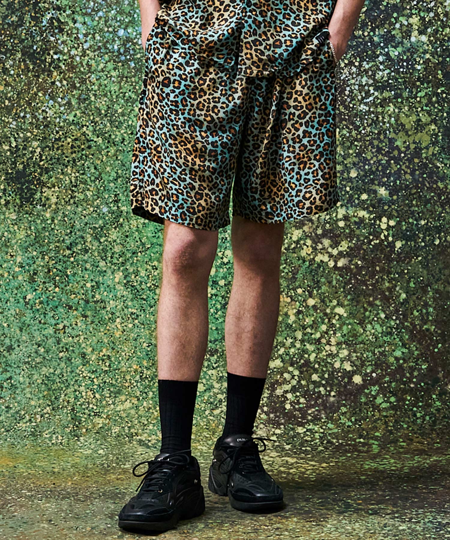 LEOPARD RAYON SHORTS