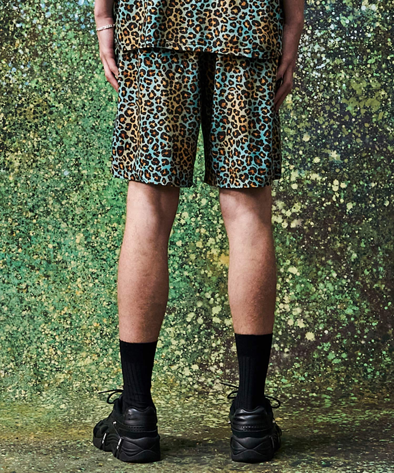 LEOPARD RAYON SHORTS