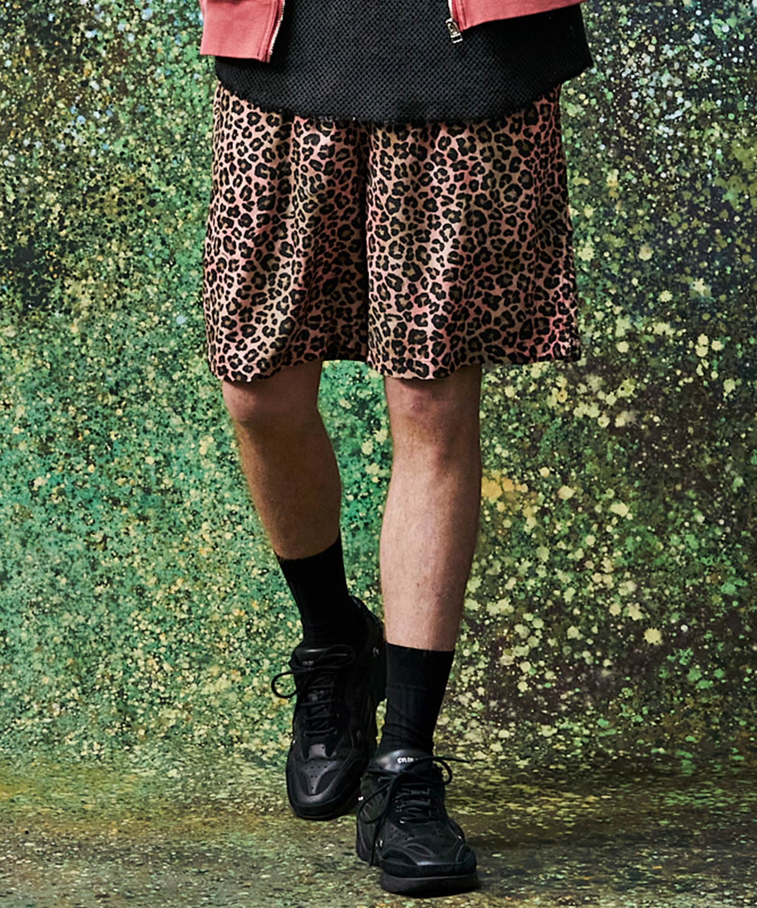 LEOPARD RAYON SHORTS