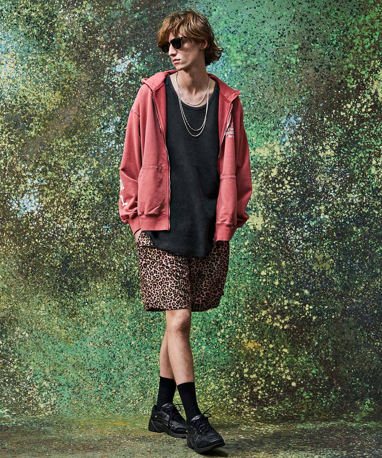 LEOPARD RAYON SHORTS