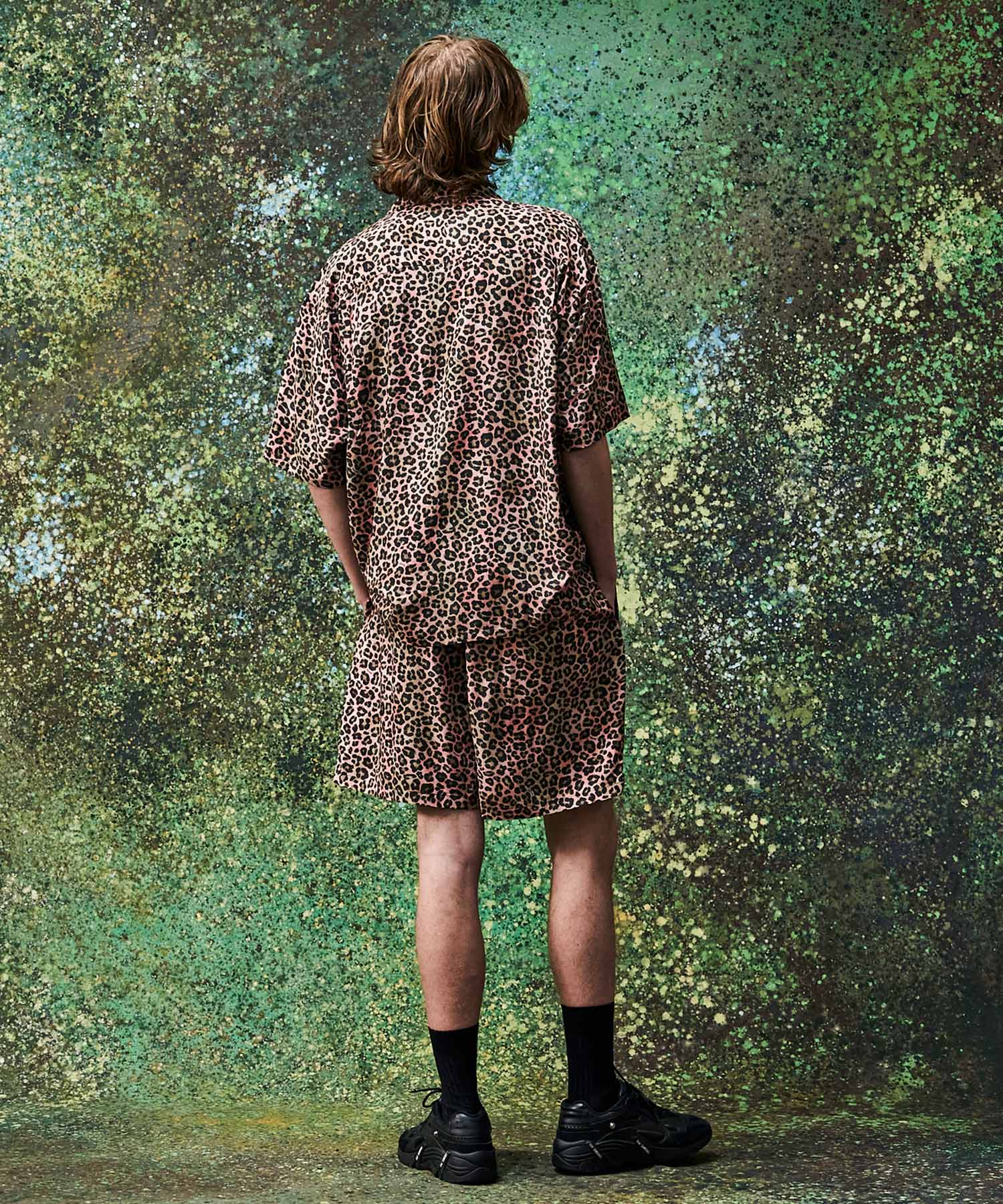 LEOPARD RAYON SHORTS