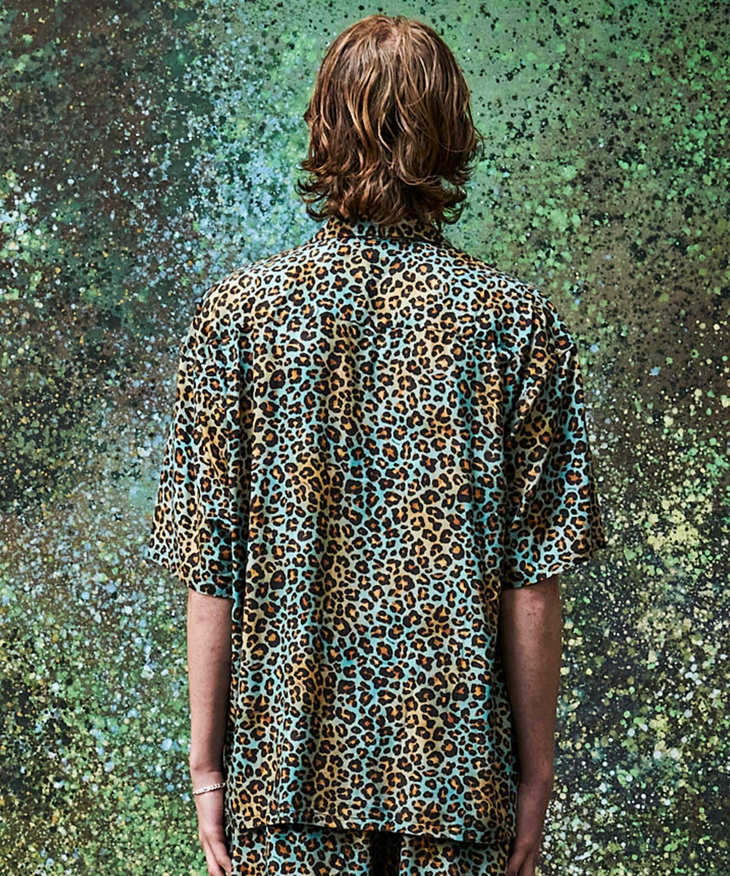 LEOPARD OPEN COLLAR SHORT SLEEVE SHIRTS