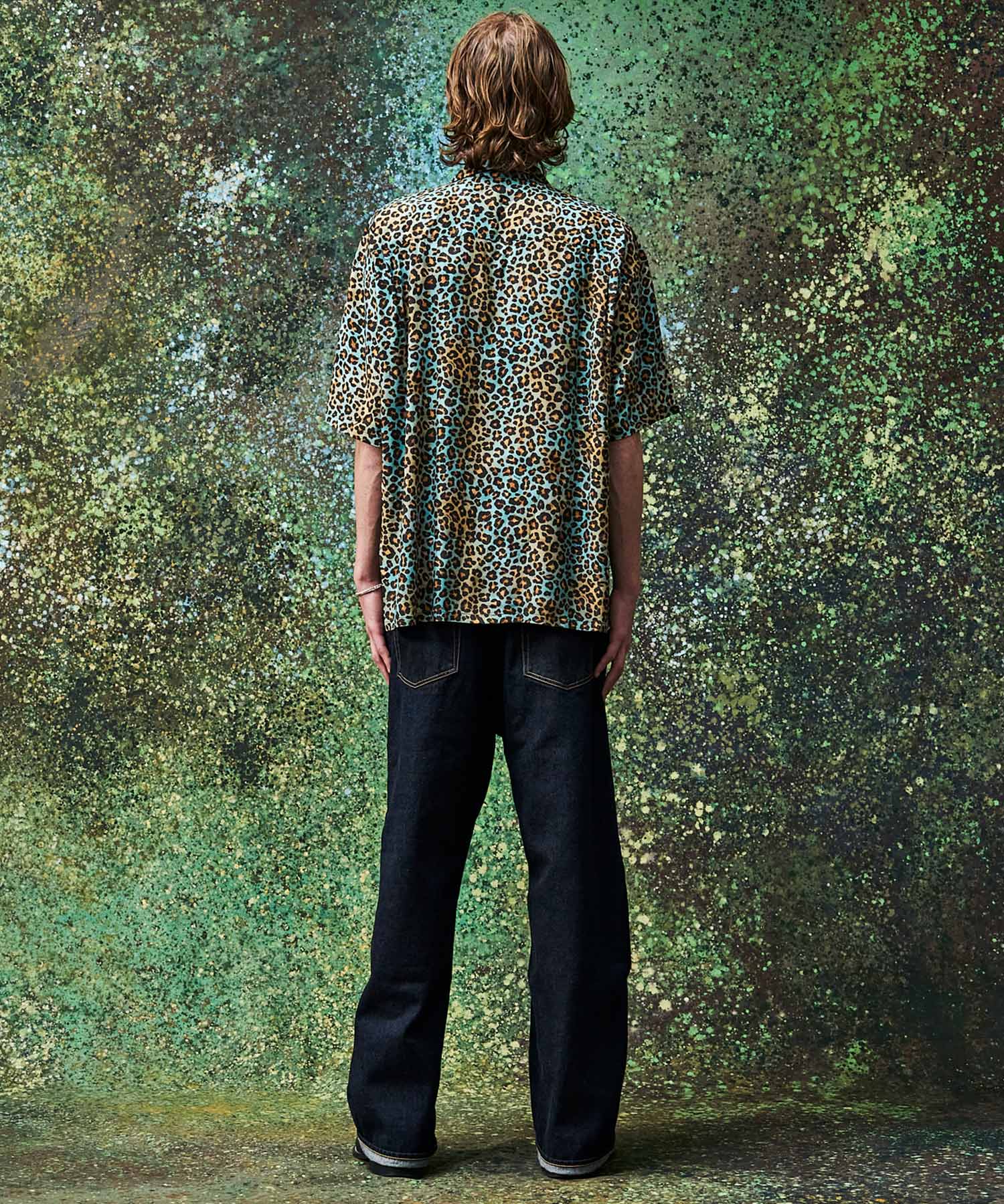 LEOPARD OPEN COLLAR SHORT SLEEVE SHIRTS