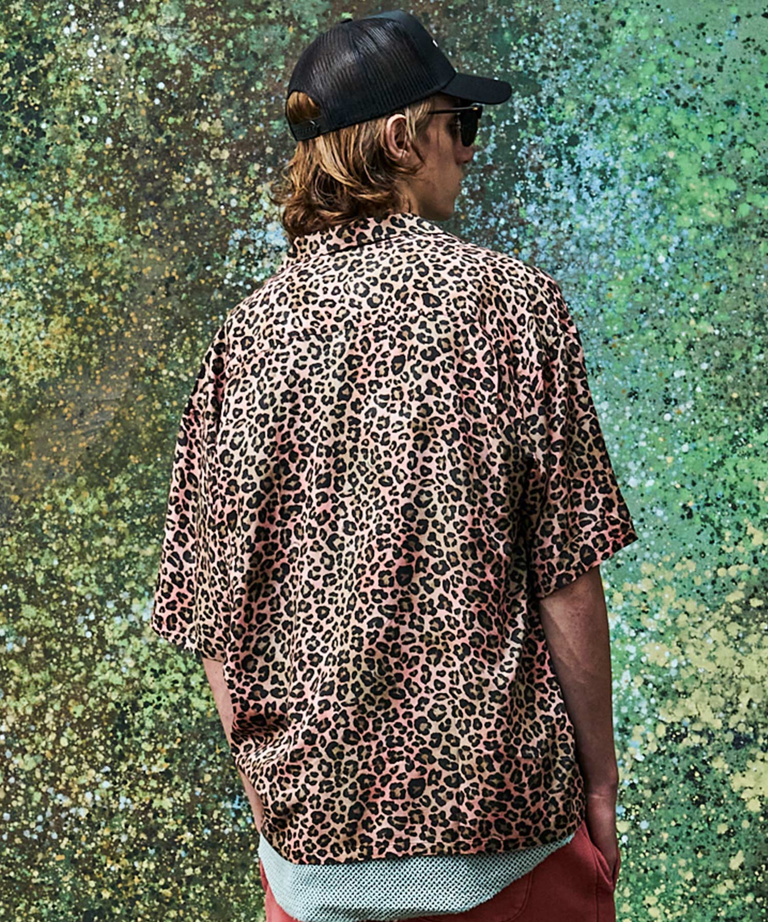 LEOPARD OPEN COLLAR SHORT SLEEVE SHIRTS