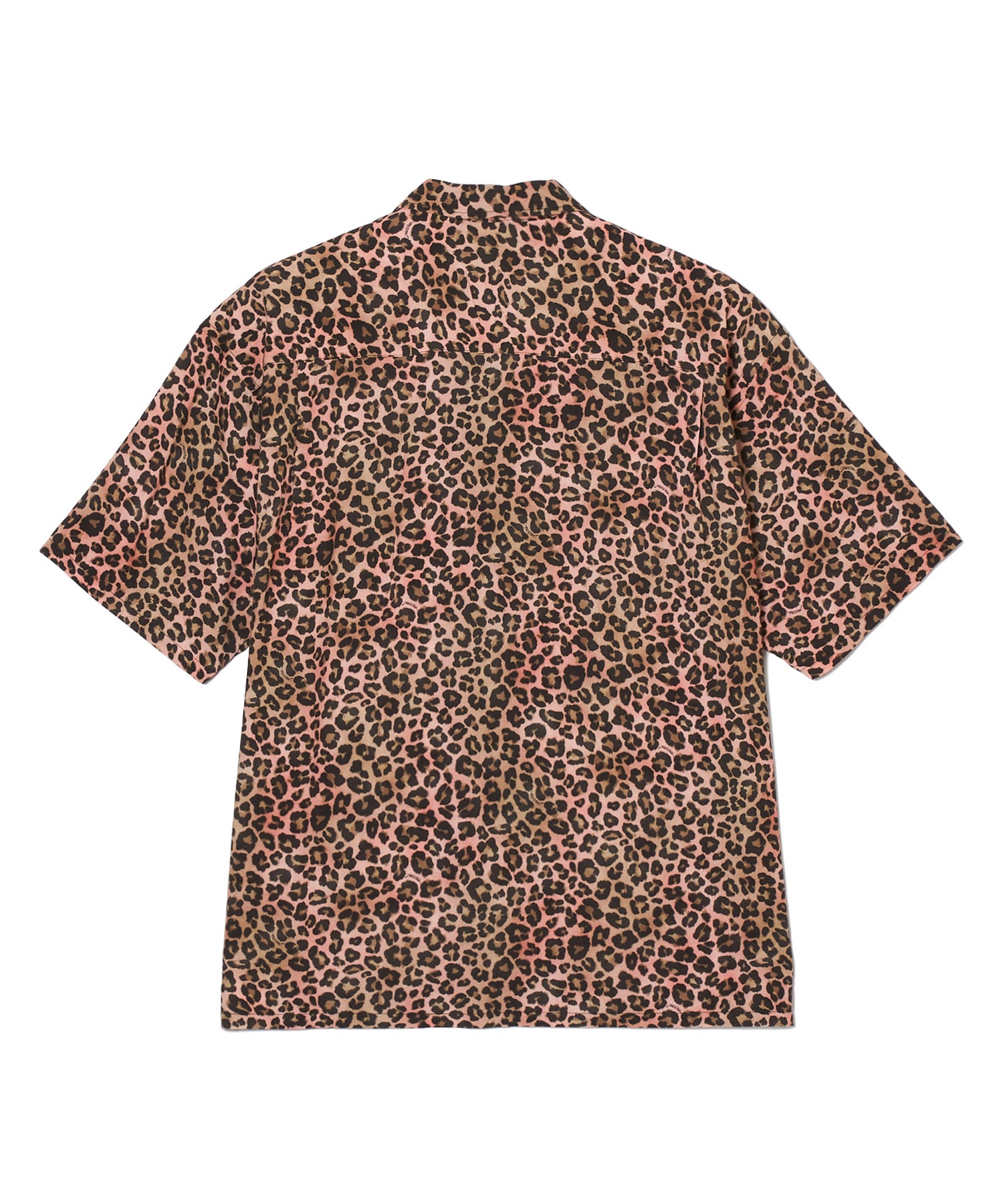 LEOPARD OPEN COLLAR SHORT SLEEVE SHIRTS