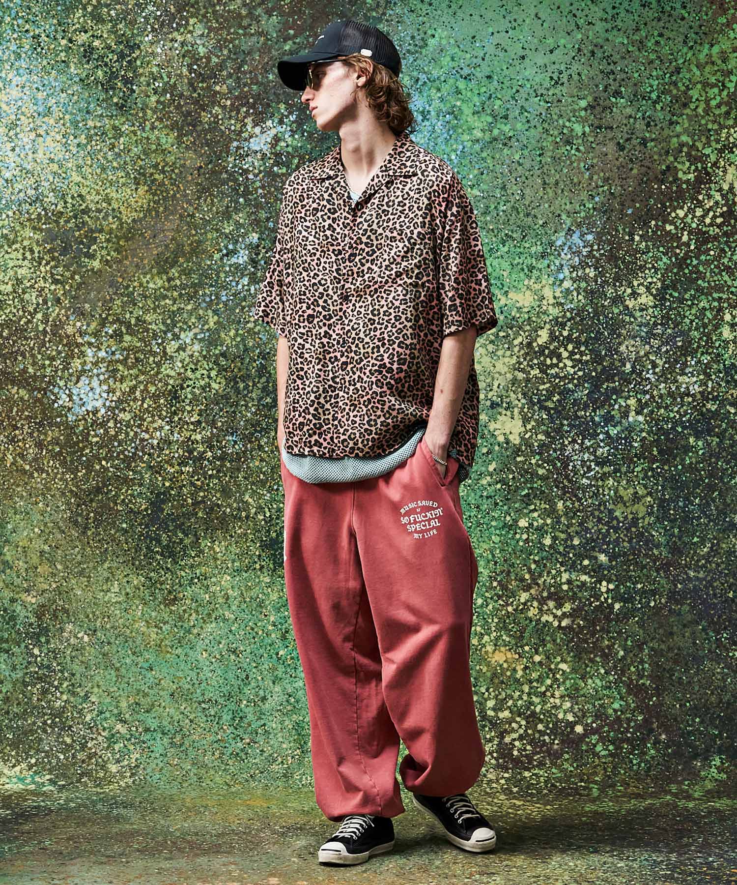 LEOPARD OPEN COLLAR SHORT SLEEVE SHIRTS