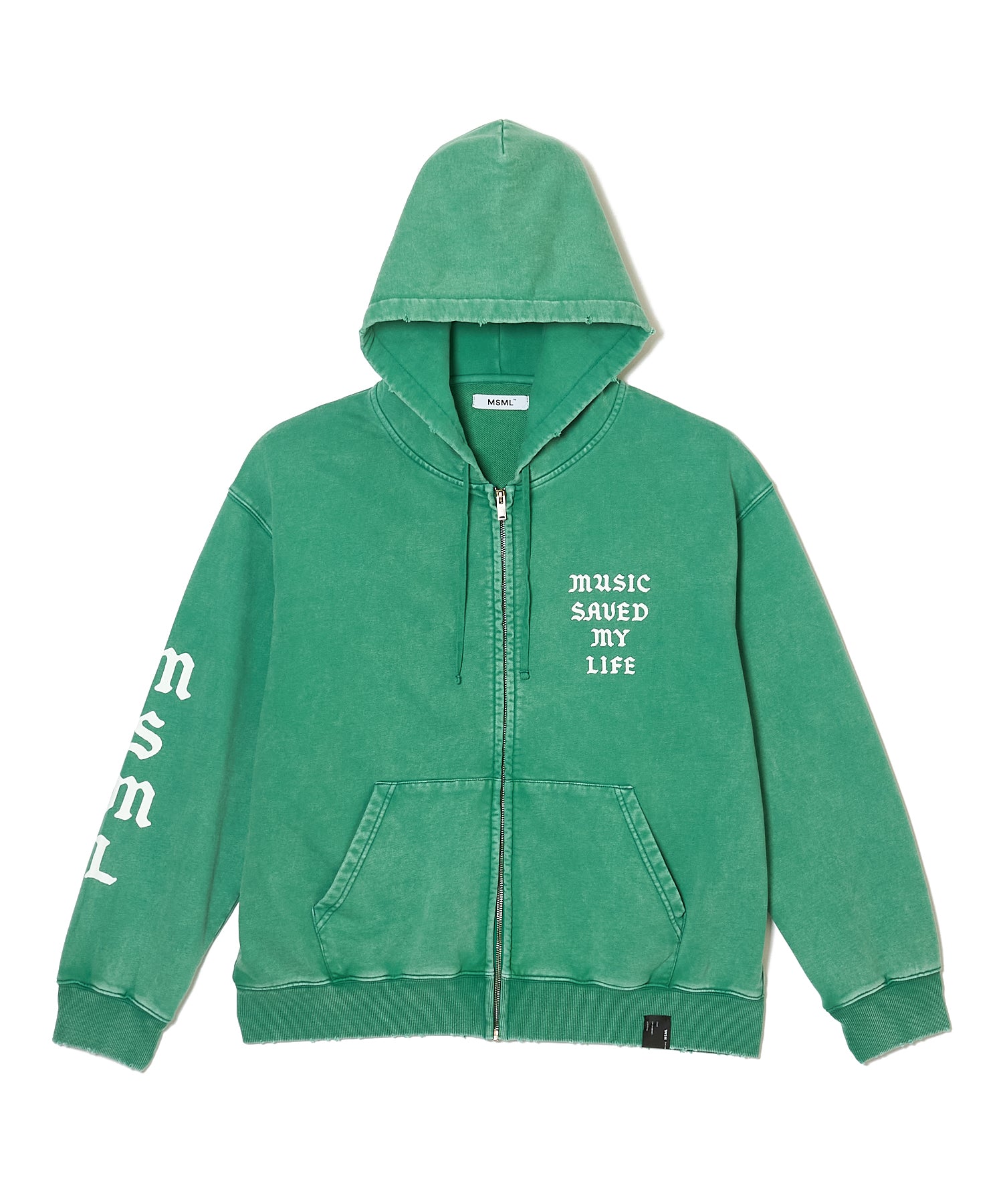 GARMENT DYE ZIP HOODIE