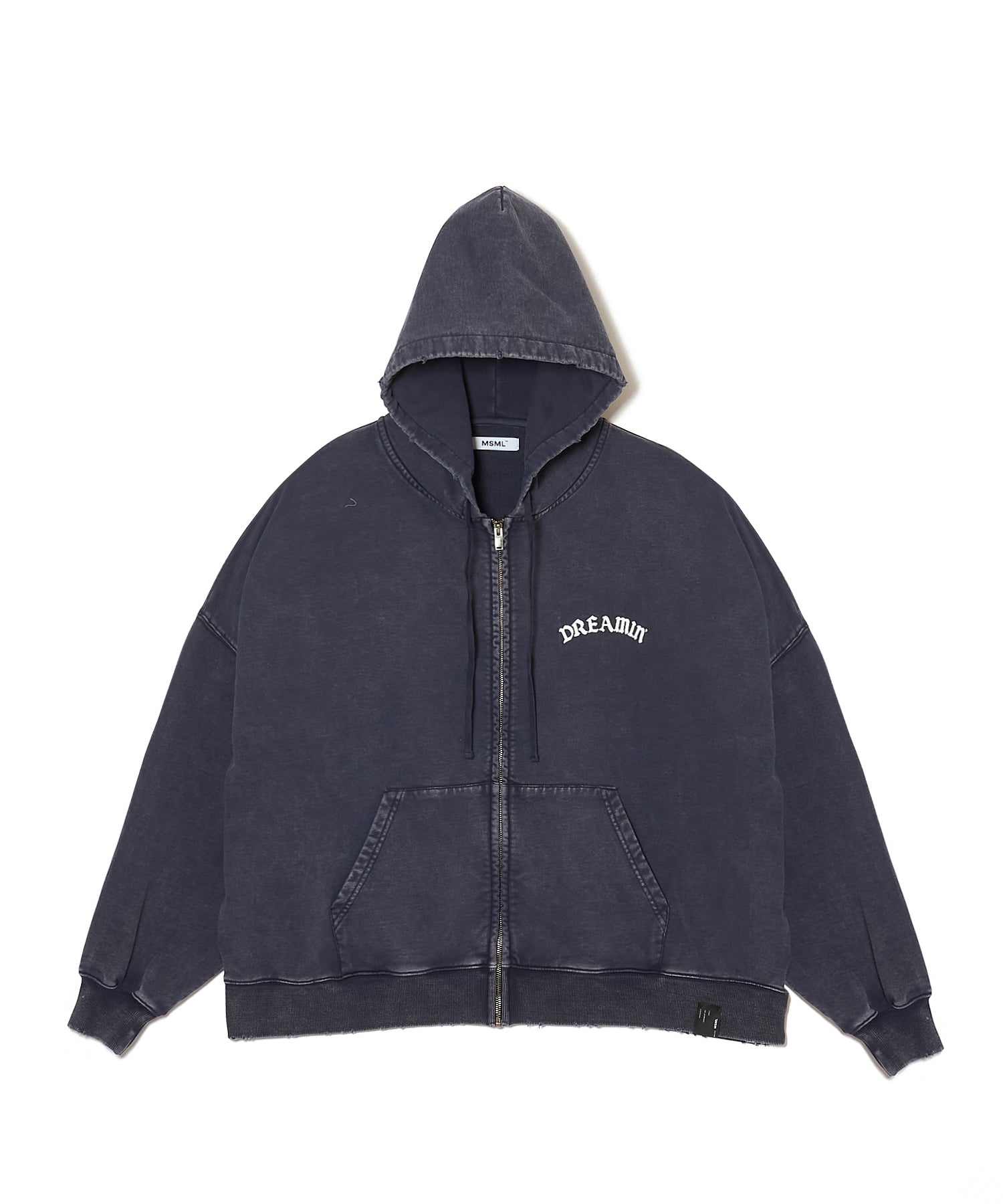 GARMENT DYE WIDE ZIP HOODIE