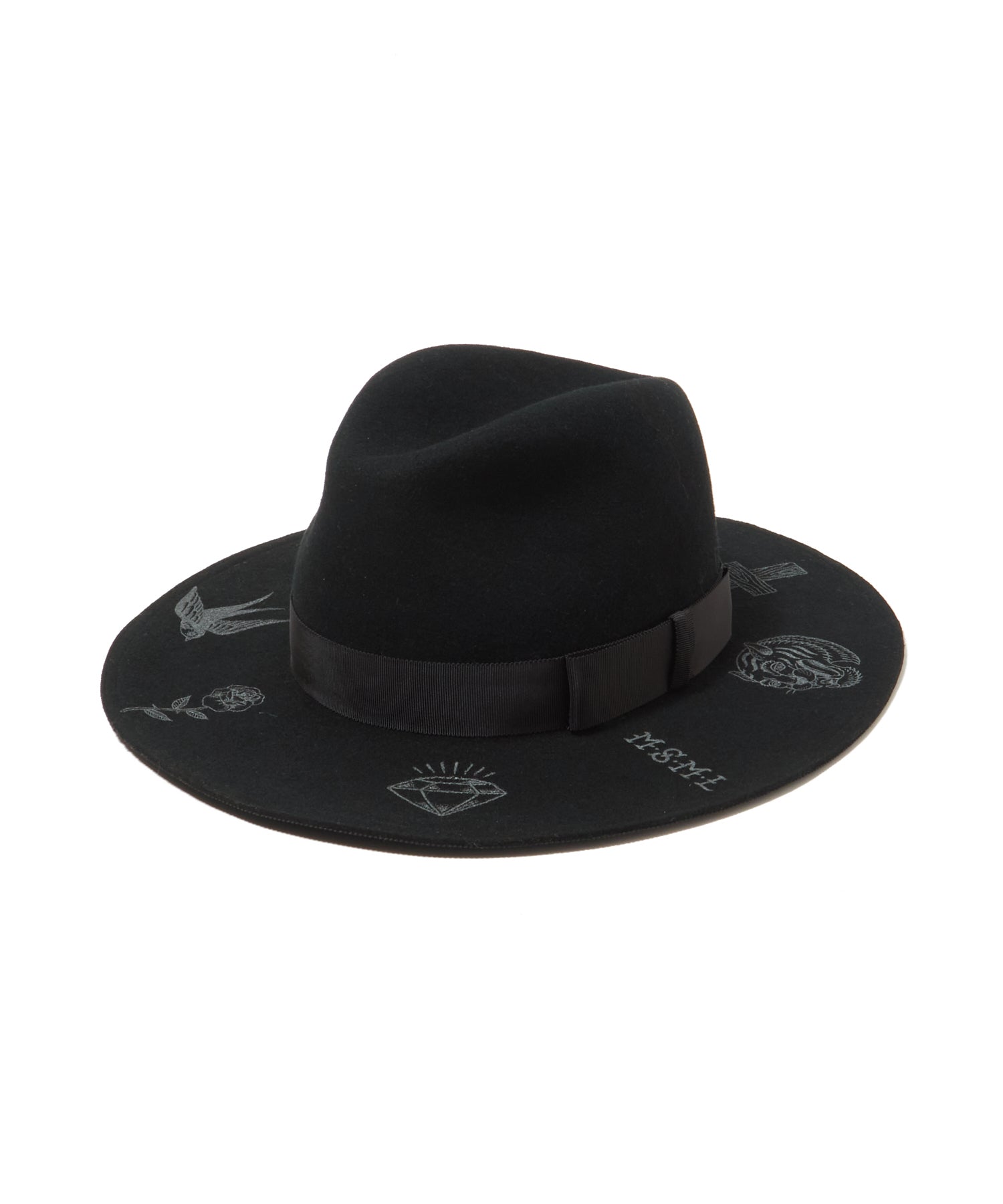 PRINTED WOOL HAT