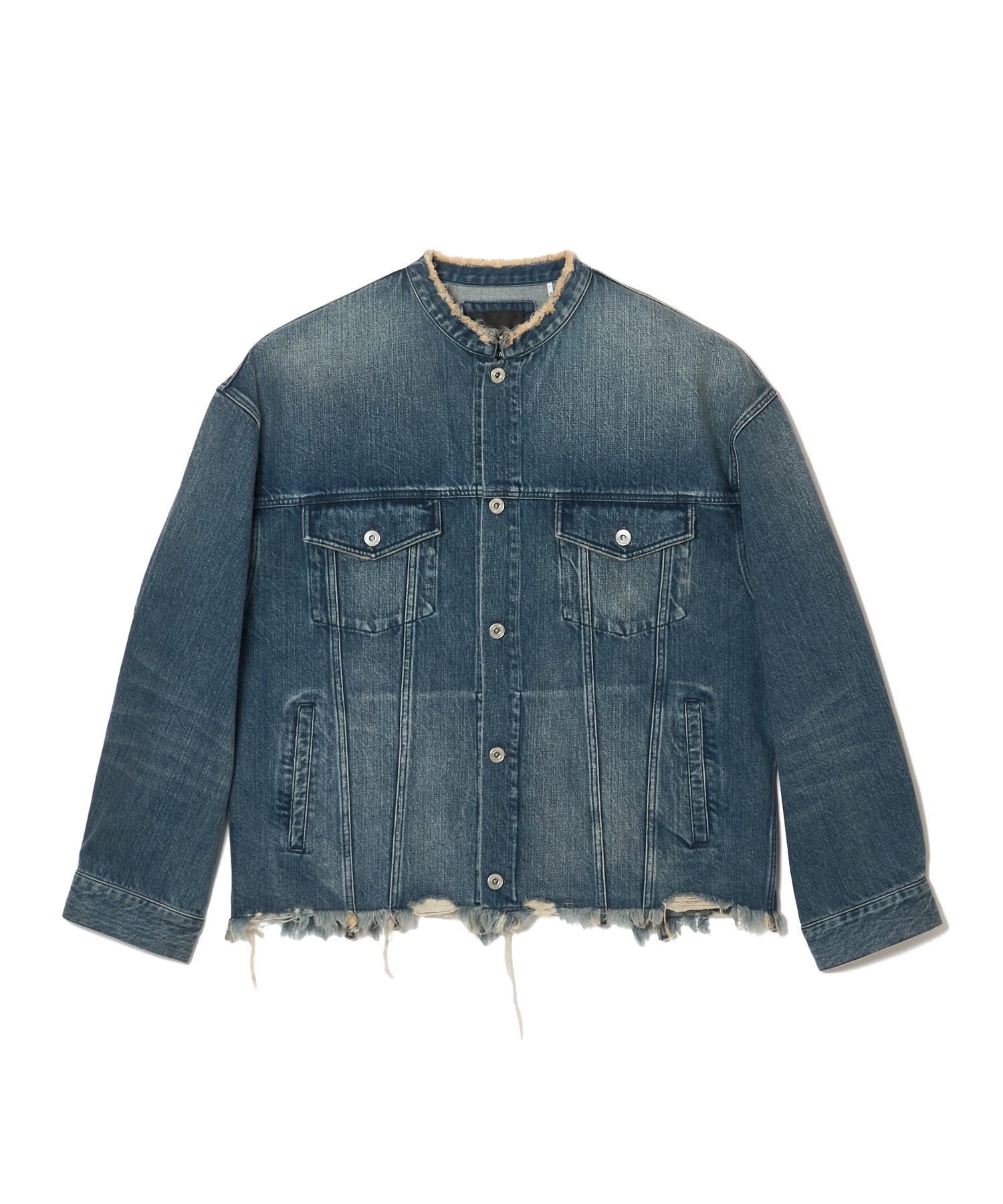 CUT OFF DENIM JACKET