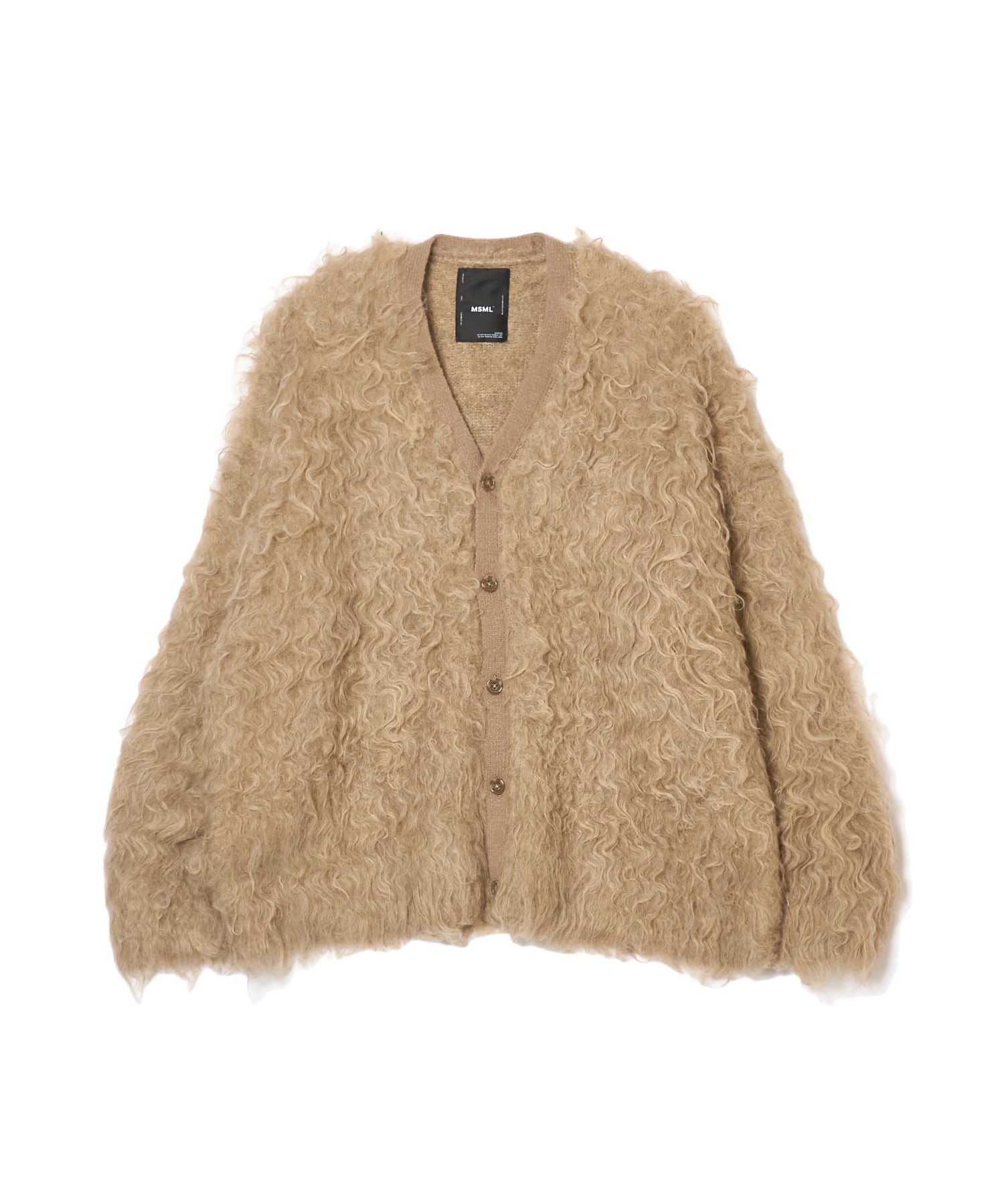 PANEL BRUSH KNIT WIDE CARDIGAN