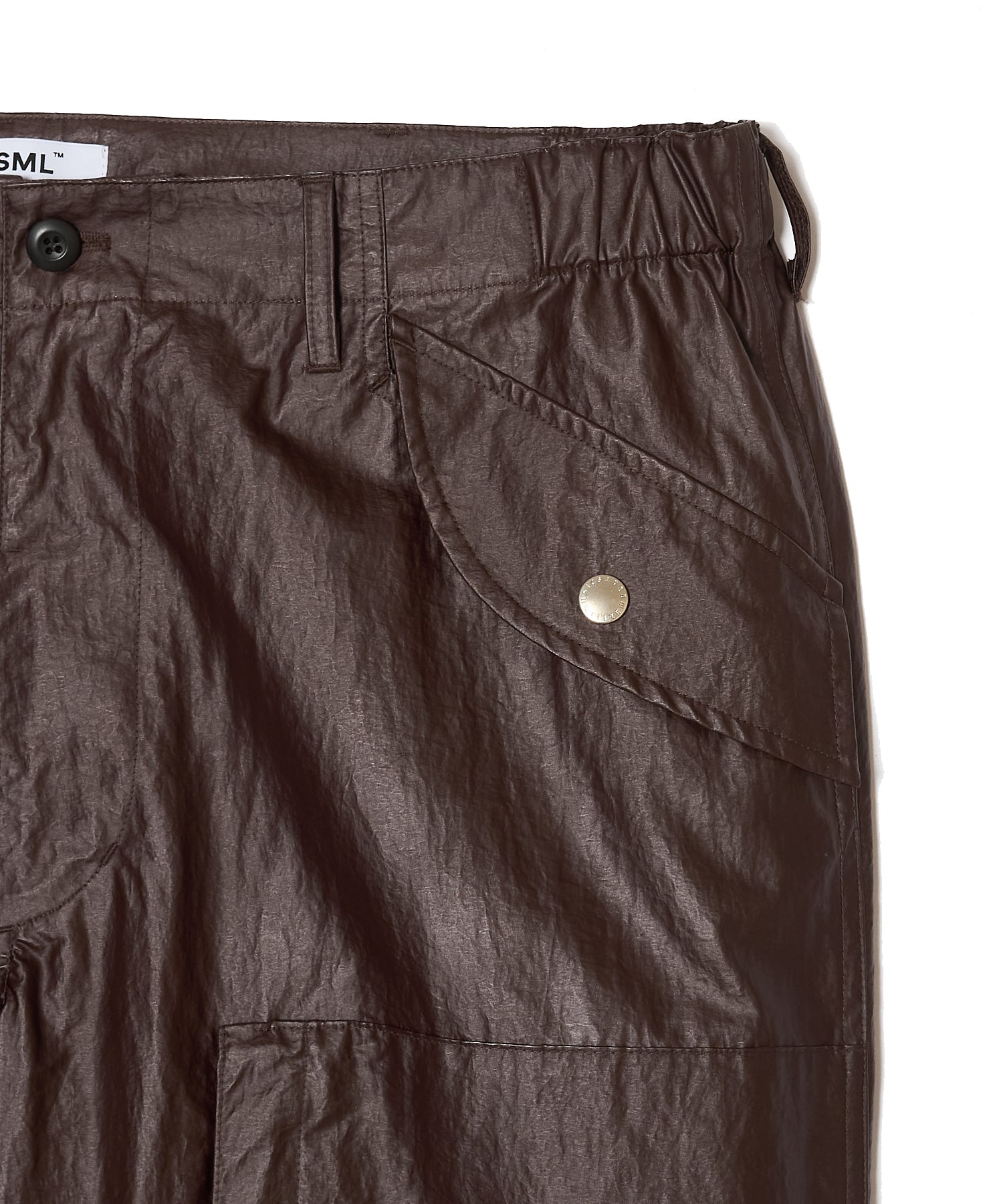 GLOSSY CARGO PANTS