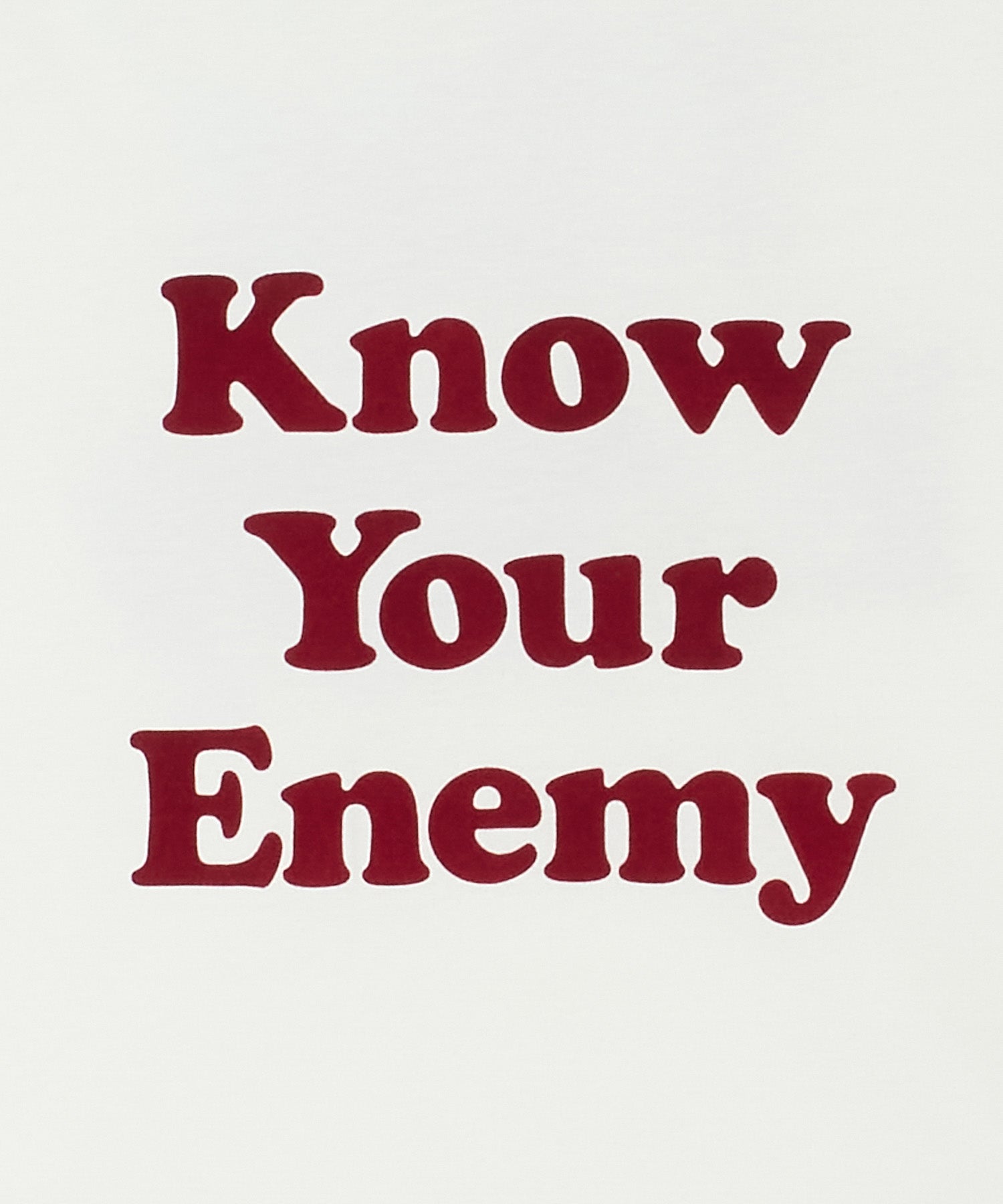 KNOW YOUR ENEMY RINGER T SHIRT
