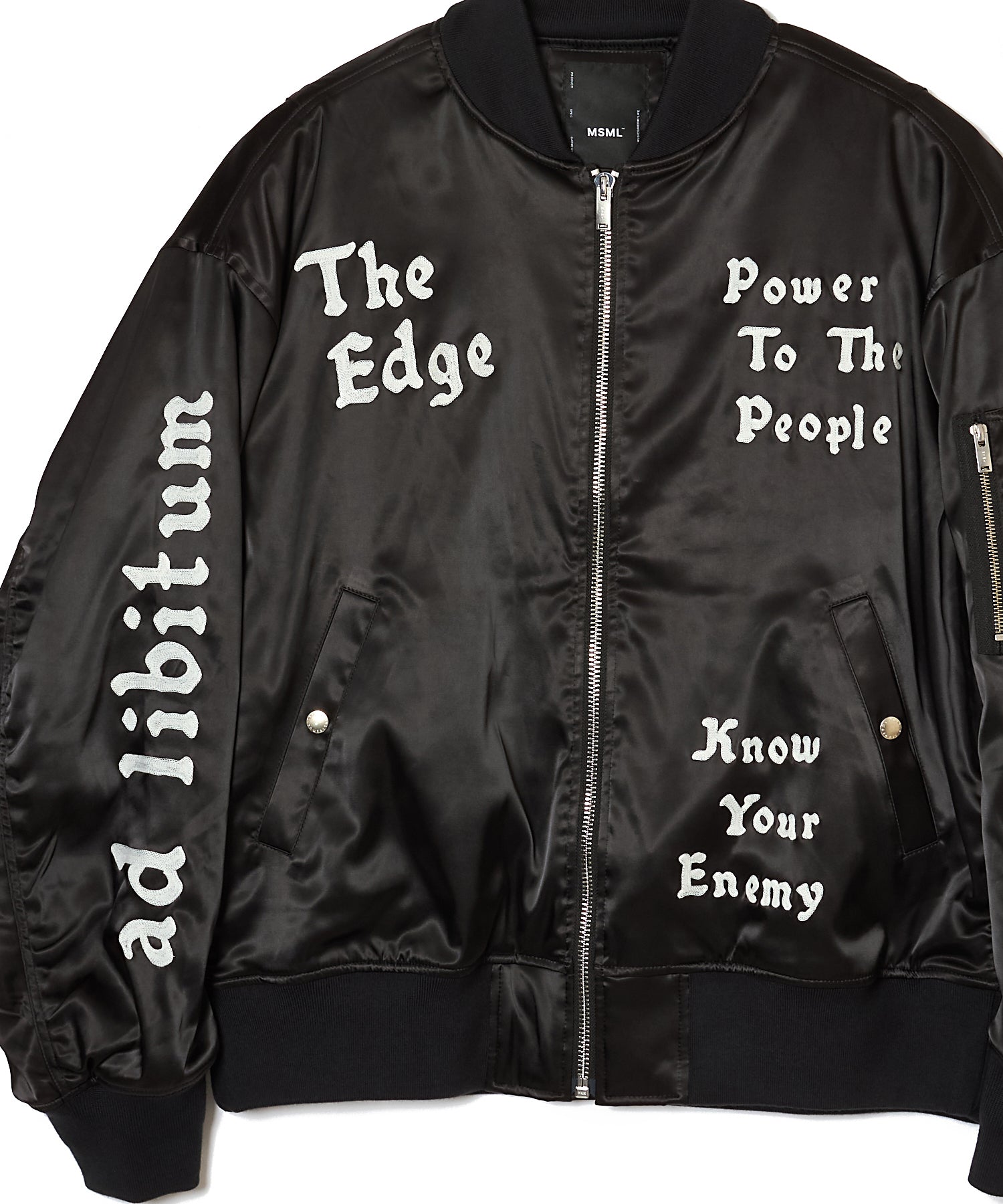 MA1 EMBROIDERY SATIN JACKET