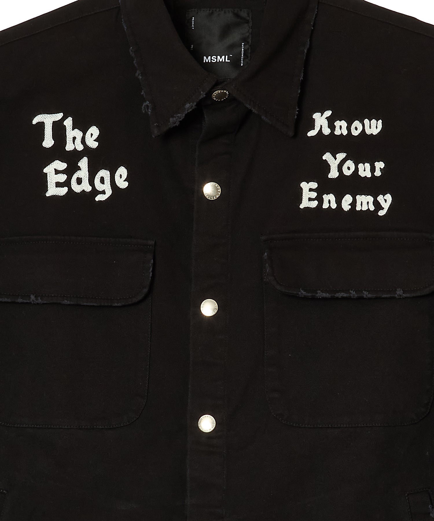 STRETCH TWILL EMBROIDERY DESTROY JACKET