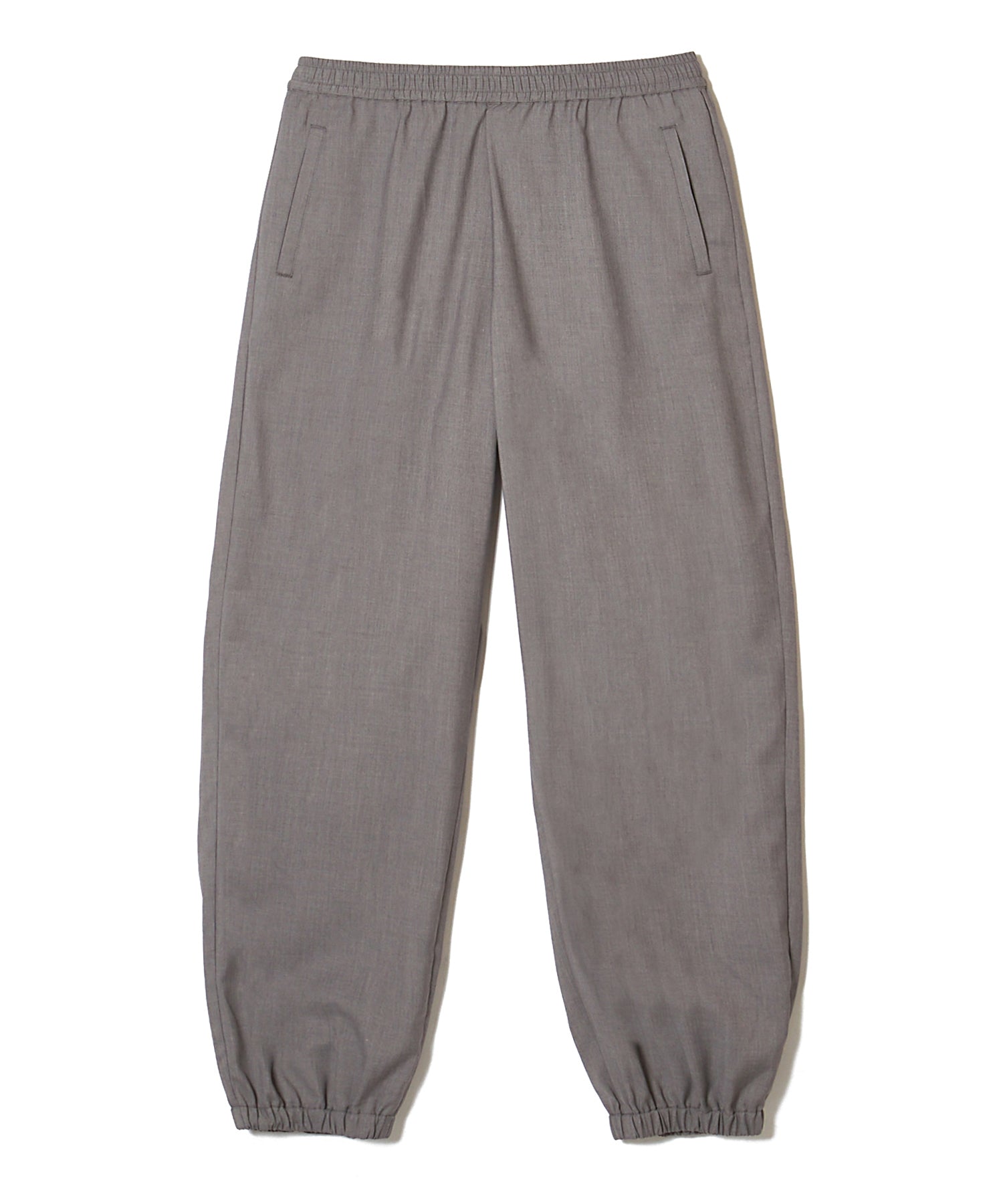 SUIT FABRIC EASY PANTS WITH ELASTIC HEM