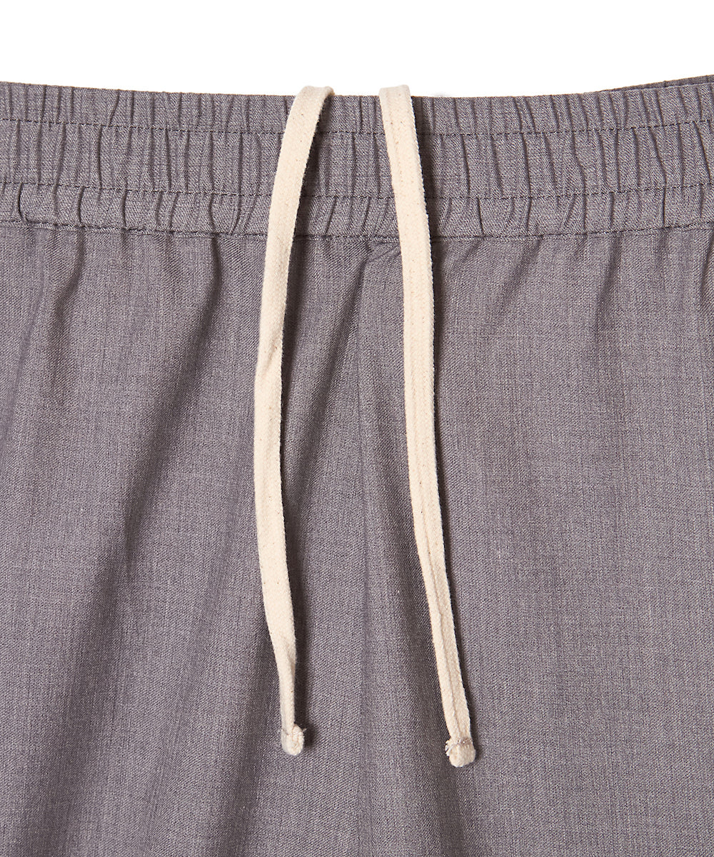 SUIT FABRIC EASY PANTS WITH ELASTIC HEM