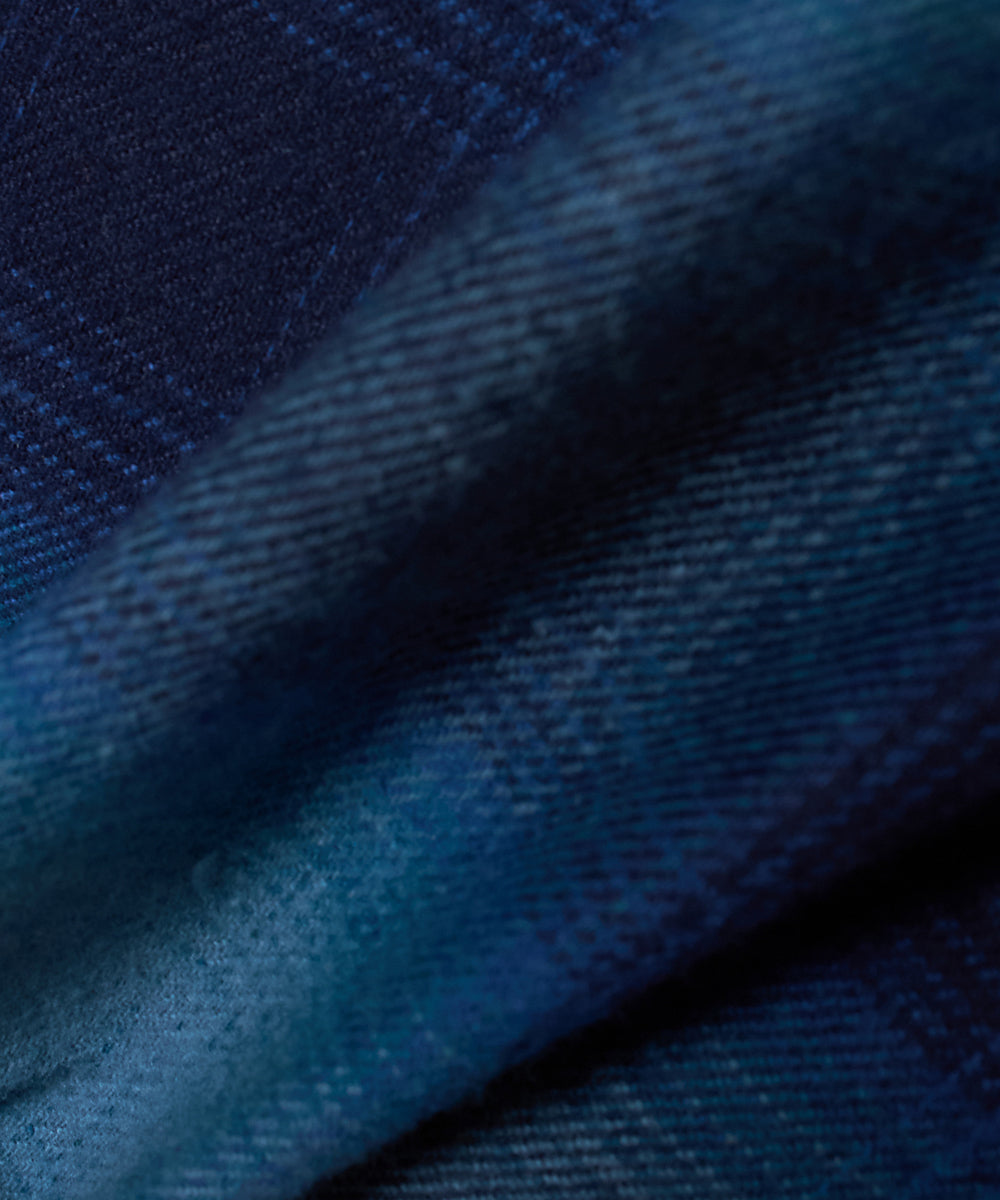 OMBRE CHECK SNAP BOTTON SHIRT