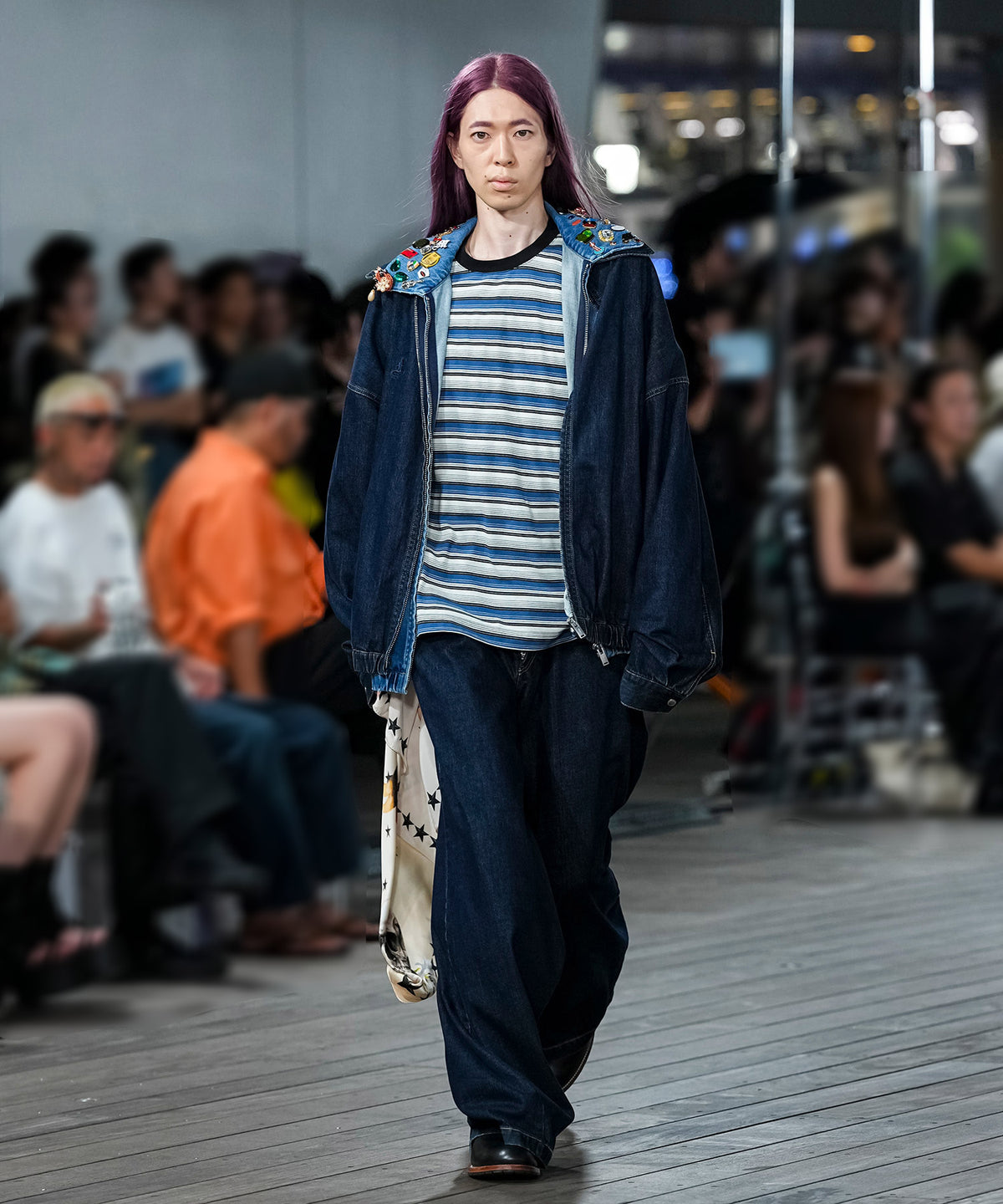 HALF SLEEVE WIDE T-SHIRT STRIPE