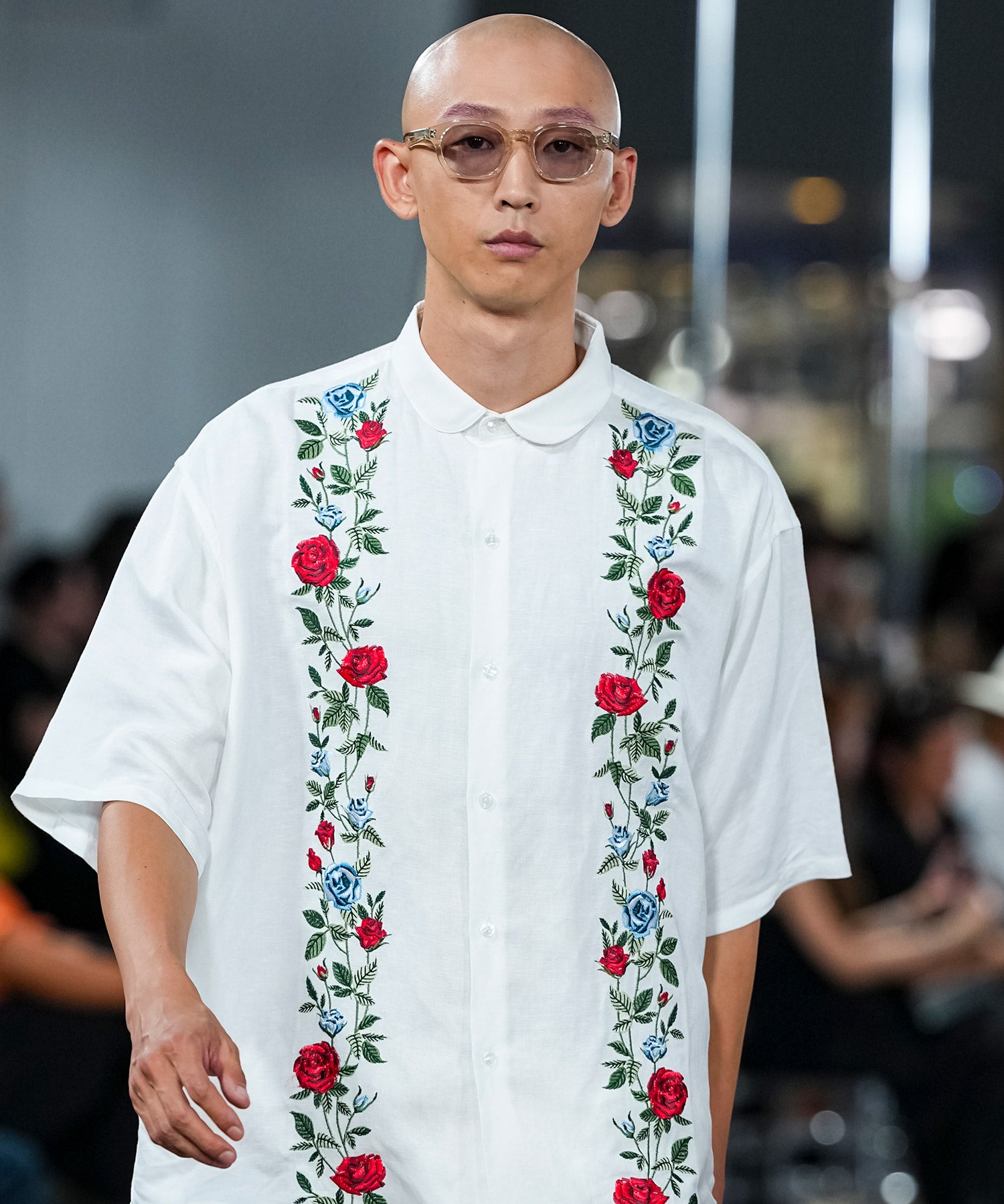 LINEN RAYON EMBROIDERY SHIRT