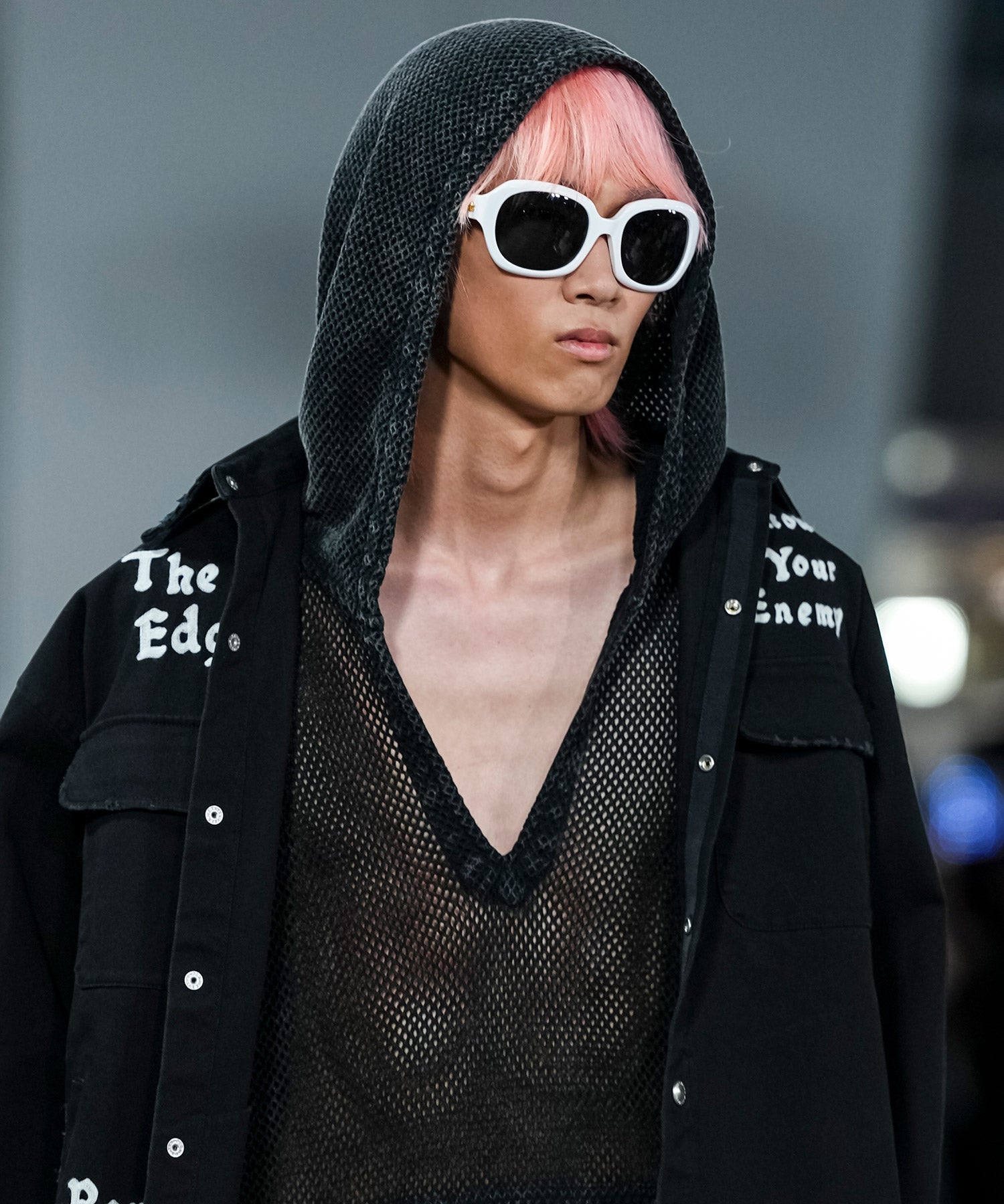 STRETCH TWILL EMBROIDERY DESTROY JACKET