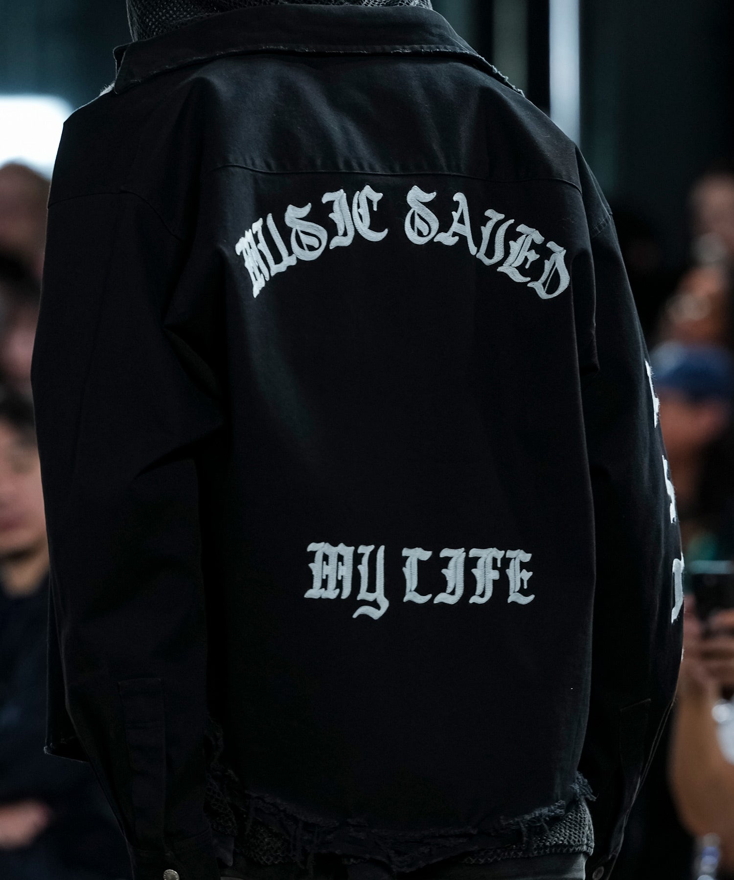 STRETCH TWILL EMBROIDERY DESTROY JACKET