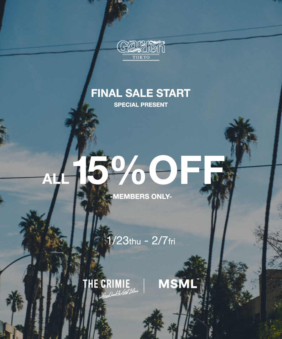 FINAL SALE START 15%OFF COUPON