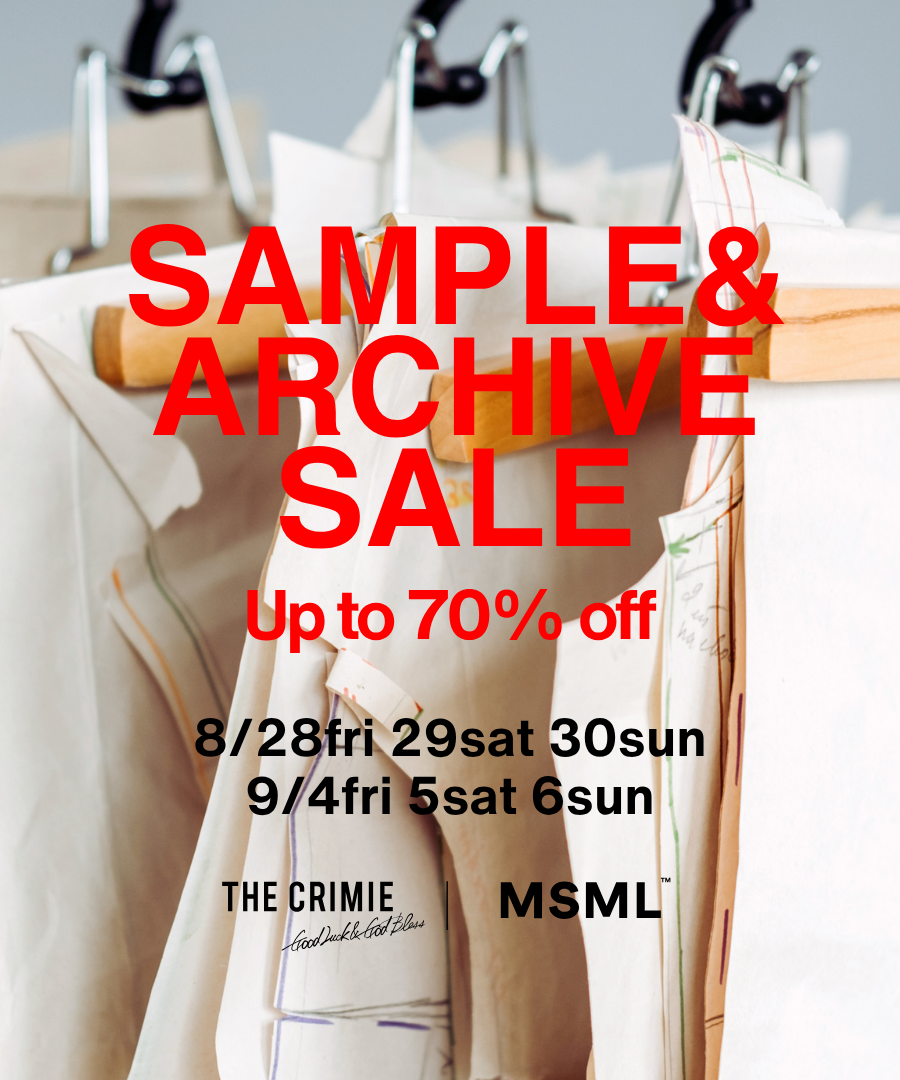 SAMPLE & ARCHIVE SALE 開催のご案内