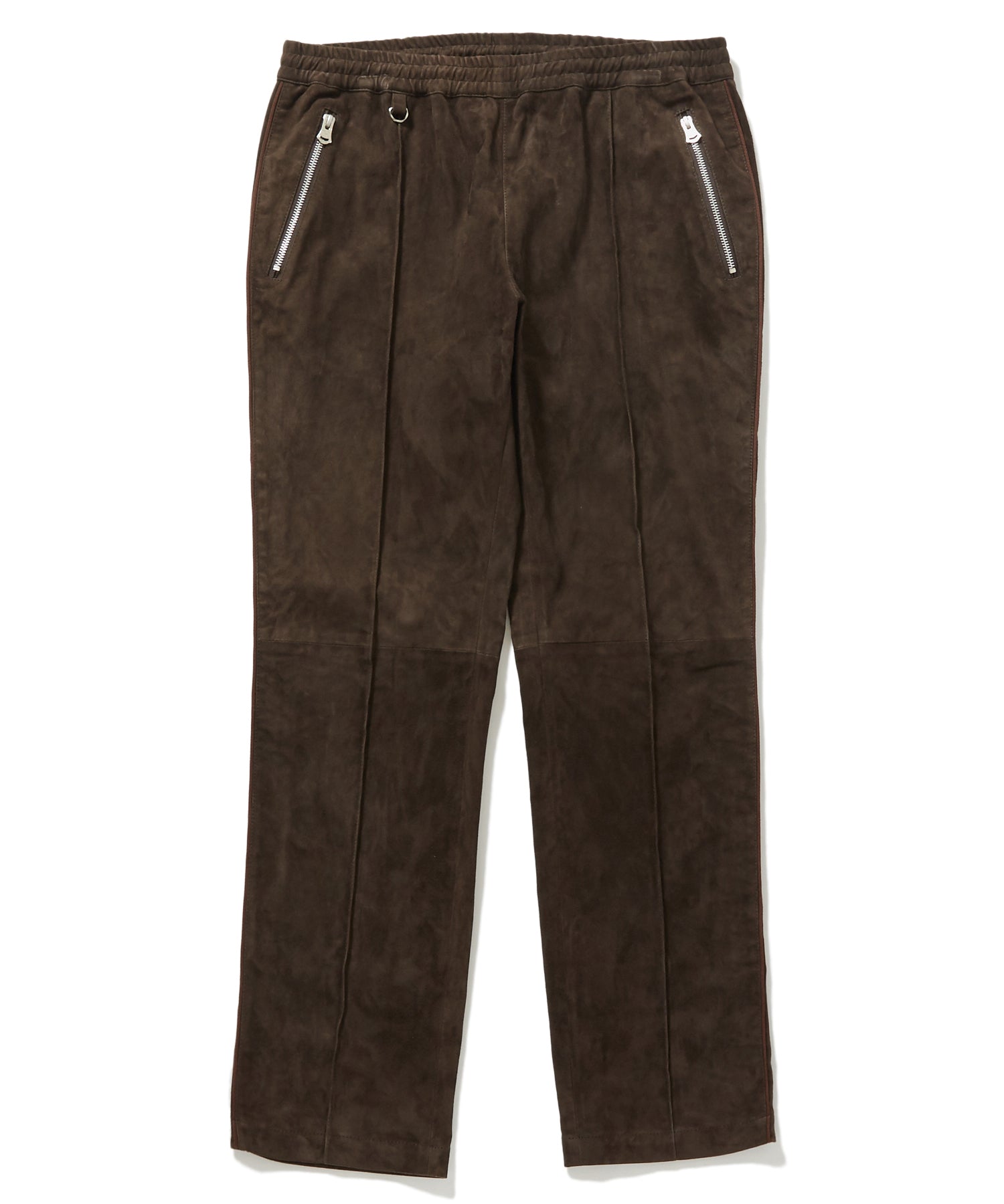 STRETCH SUEDE TRACK PANTS