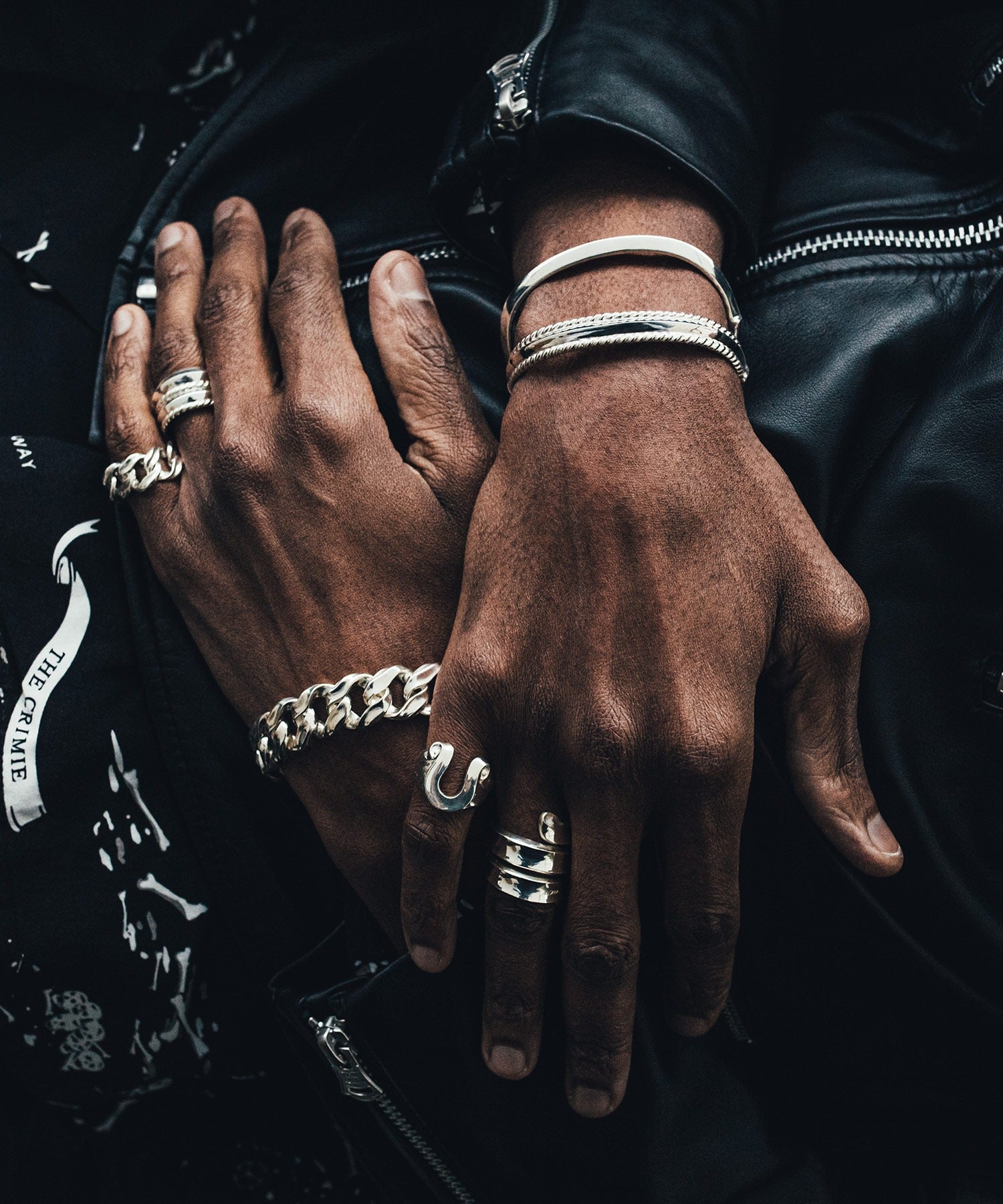 PYRAMID STUDS GUADALUPE SILVER BRACELET