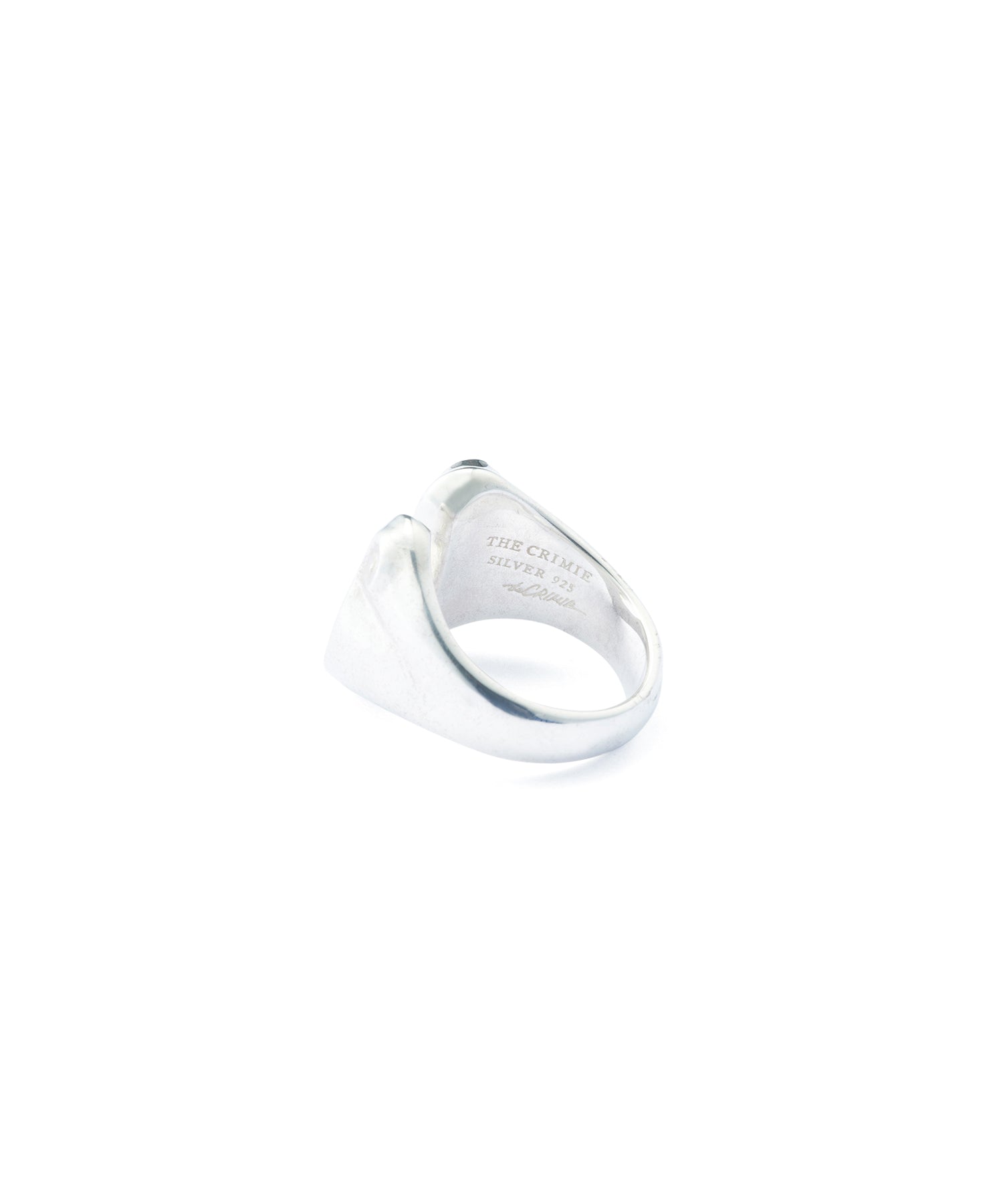 LETTER RIBBON HORSE SHOE SILVER RING SMALL