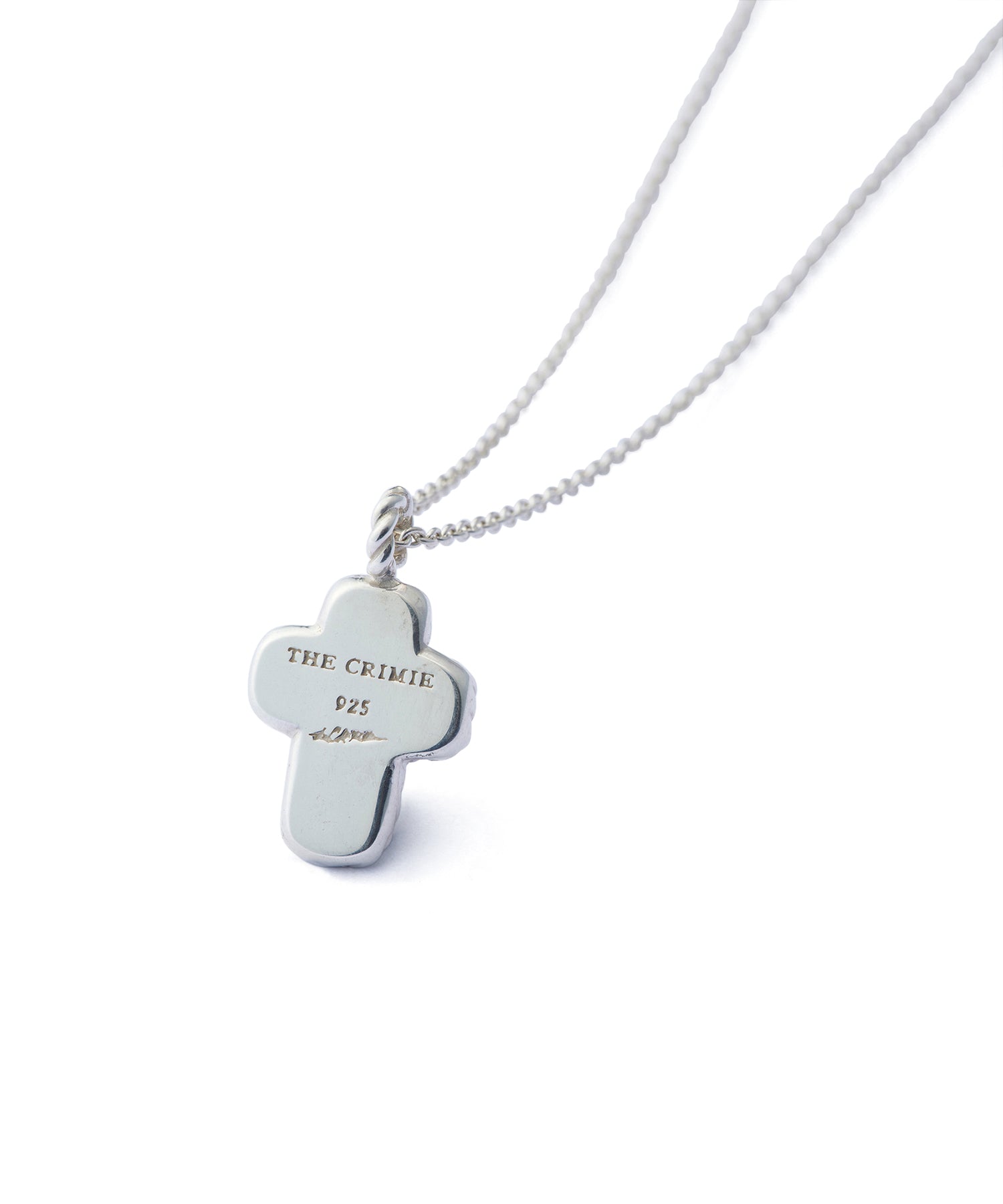 STONE CROSS SILVER NECKLACE