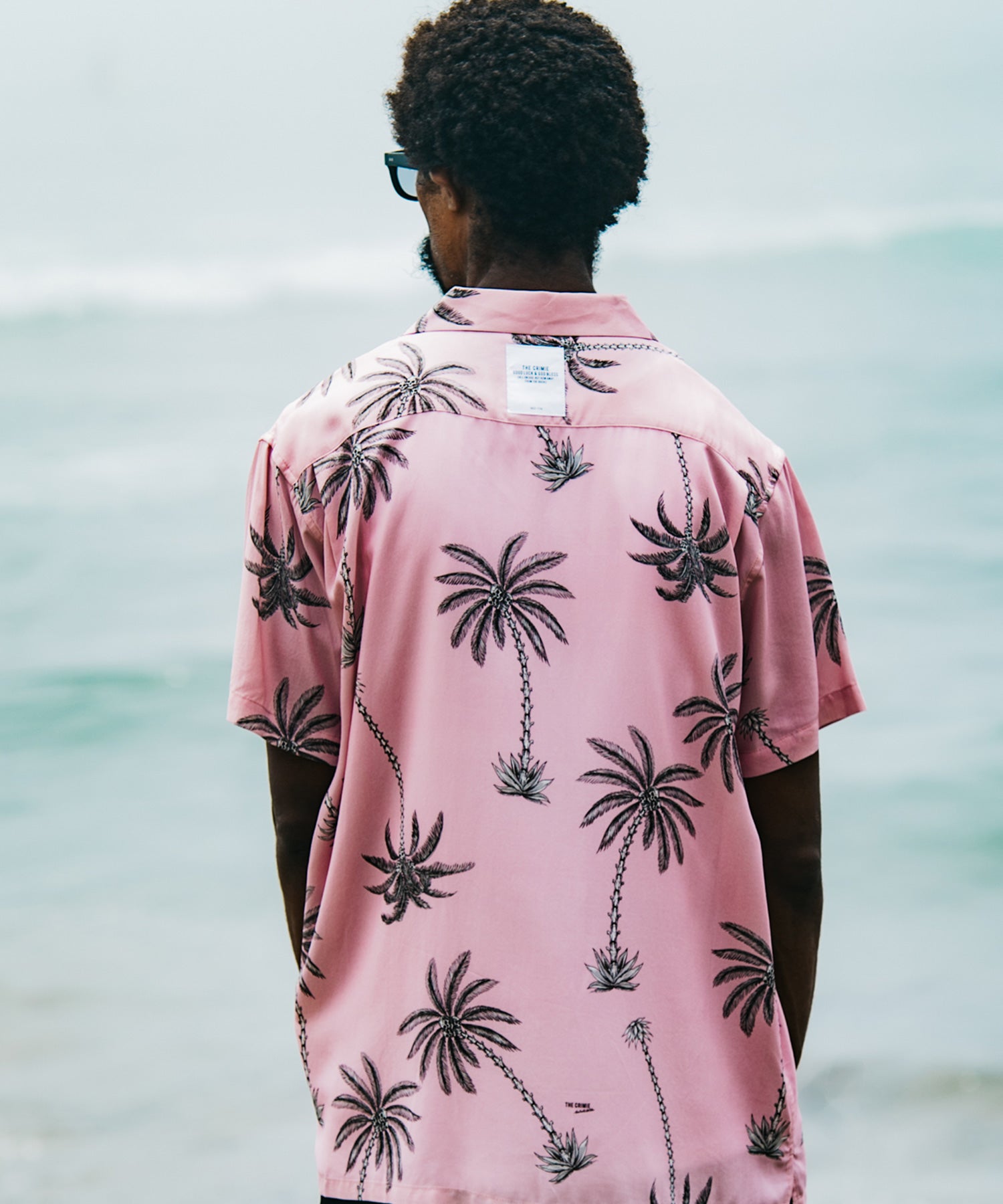 "PALM TREE" OPEN COLLAR  ALOHA  SHIRT(MAGICAL DESIGN)