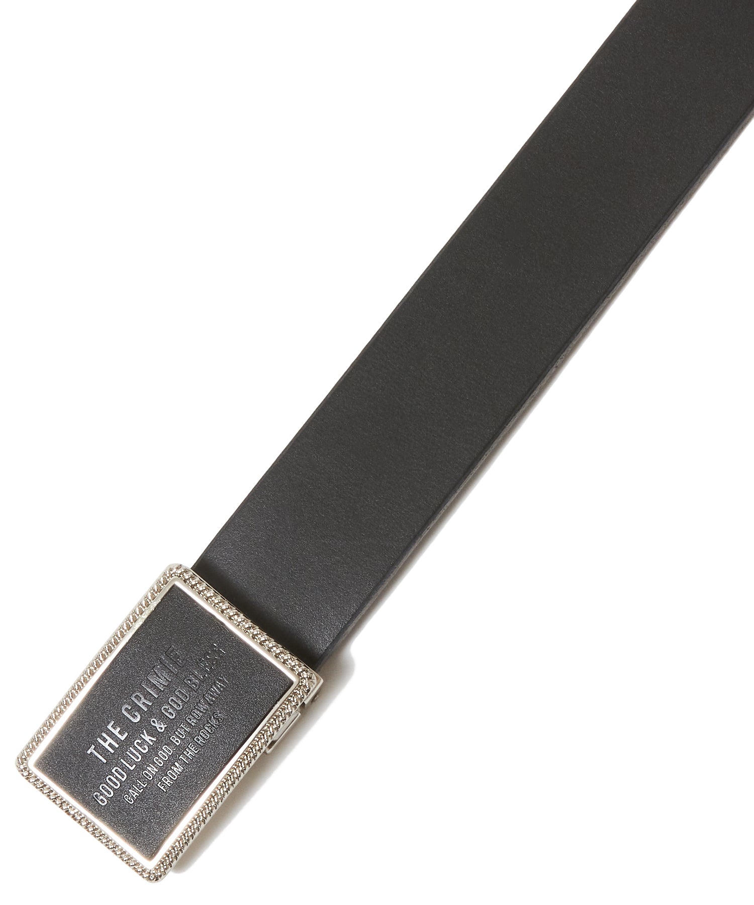 LEATHER PLATE BUCKLE BELT