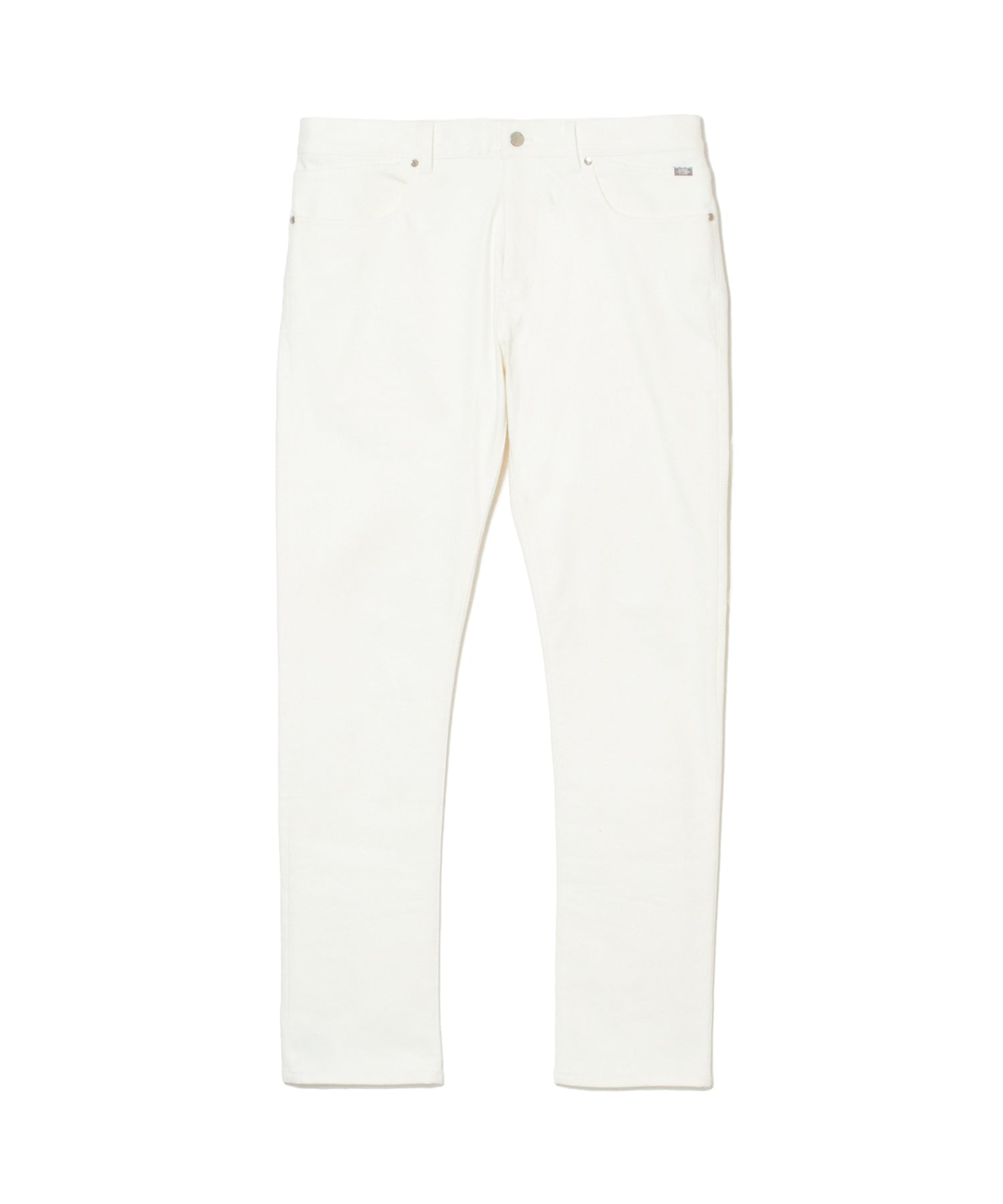 BORN FREE SLIM STRAIGHT WHITE STRETCH PANTS