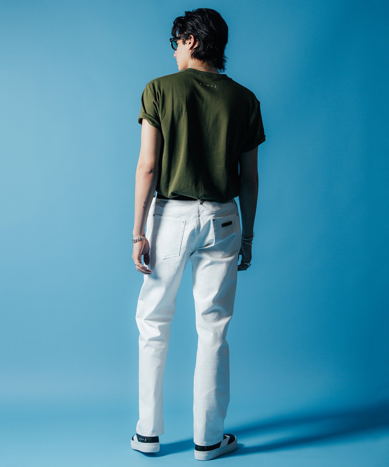 BORN FREE REGULAR STYLE WHITE STRETCH PANTS