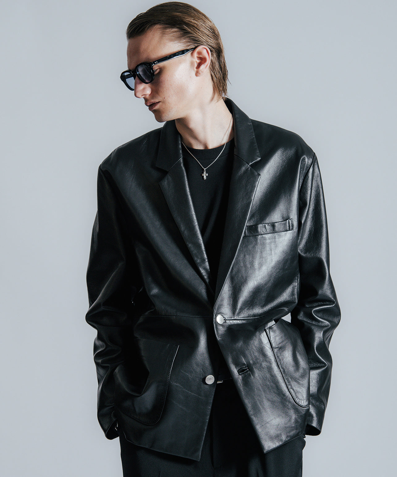 SPANISH LAMB LEATHER BLAZER