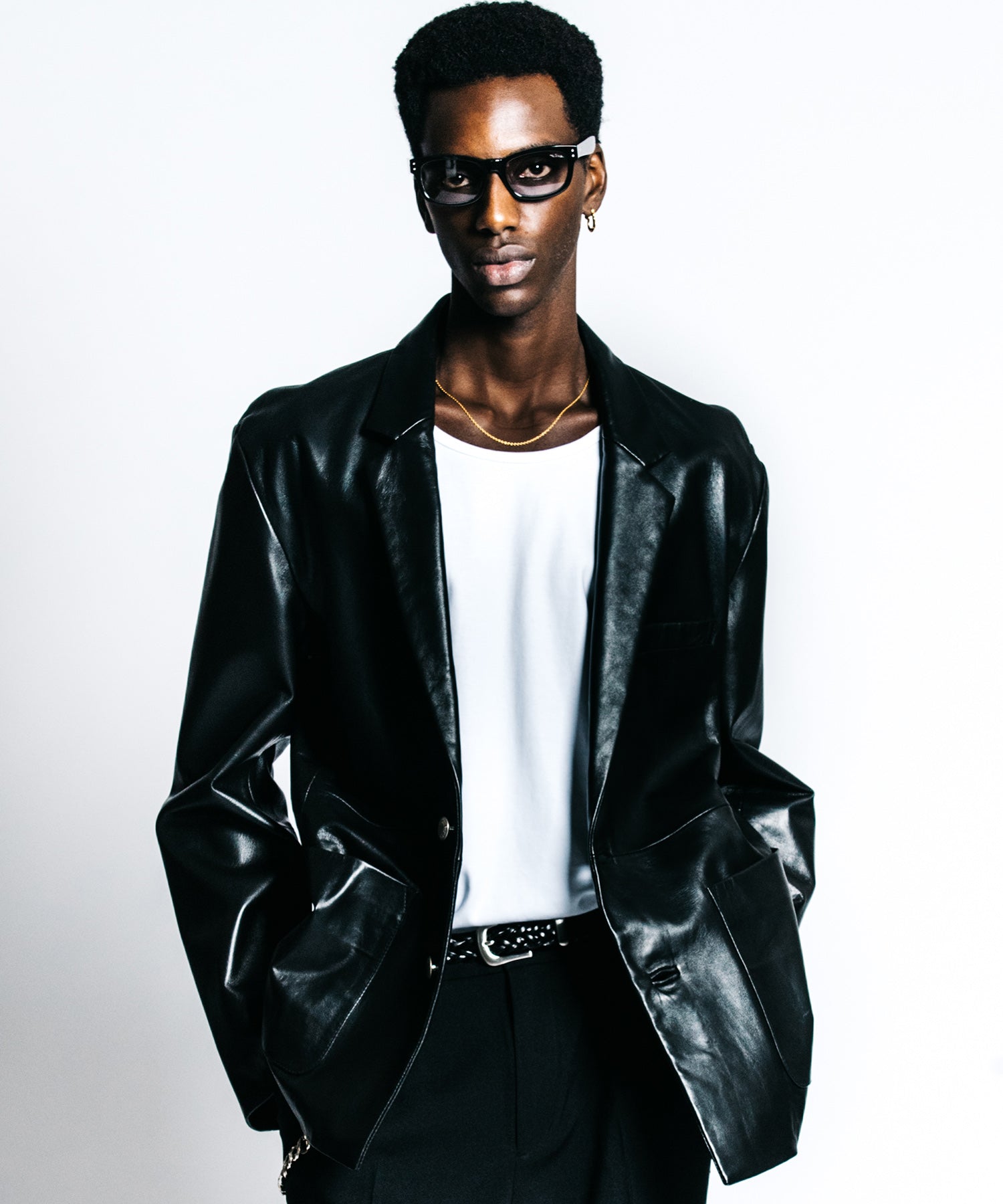 SPANISH LAMB LEATHER BLAZER