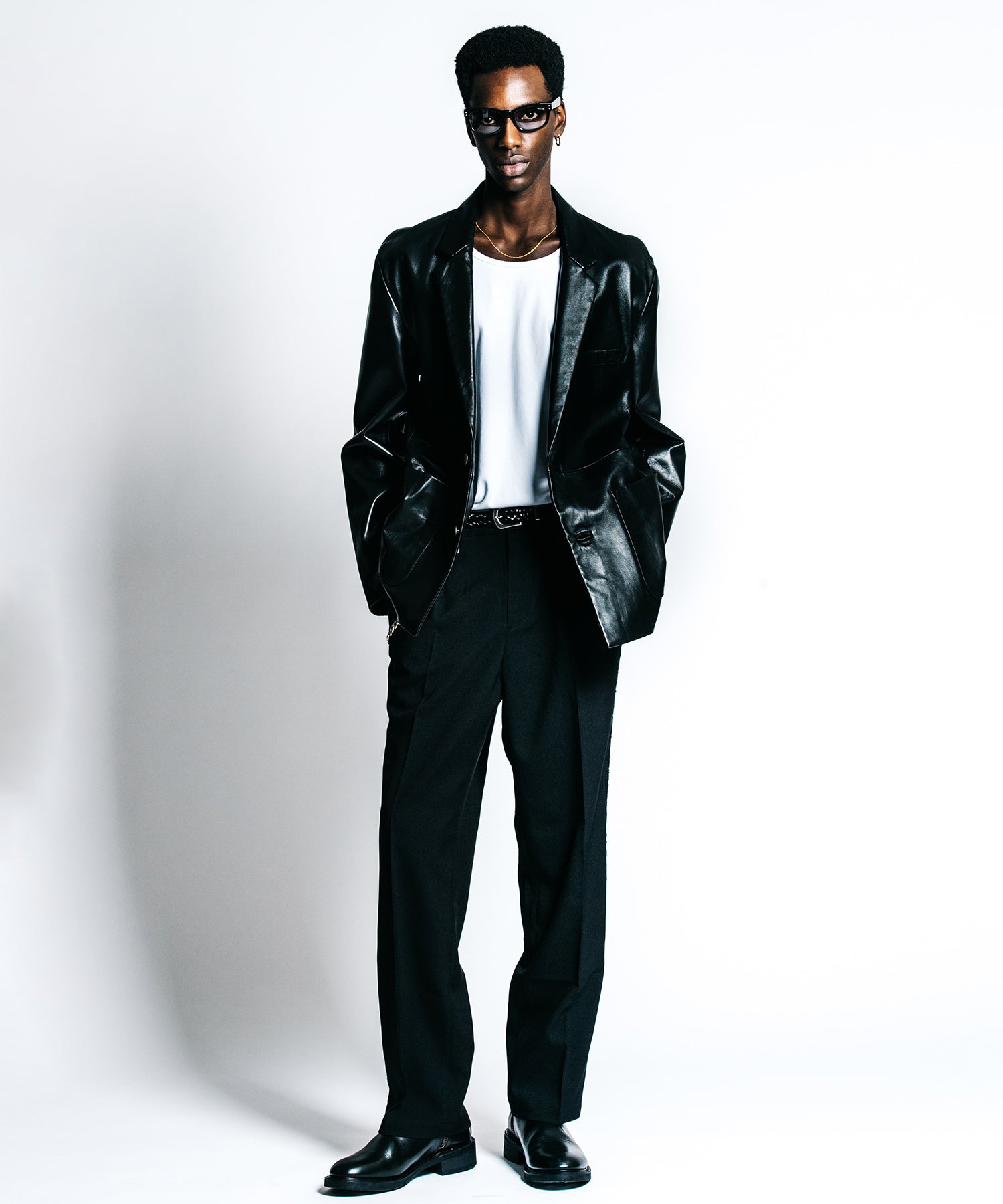 SPANISH LAMB LEATHER BLAZER