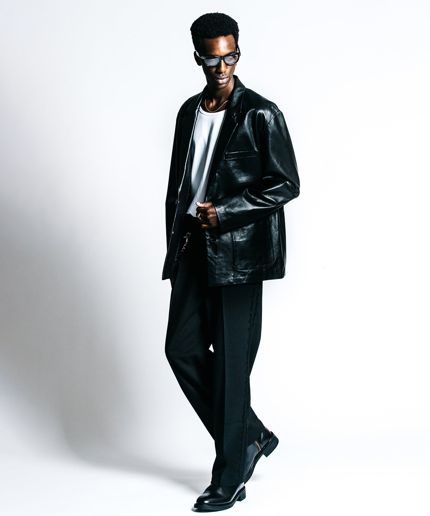 SPANISH LAMB LEATHER BLAZER