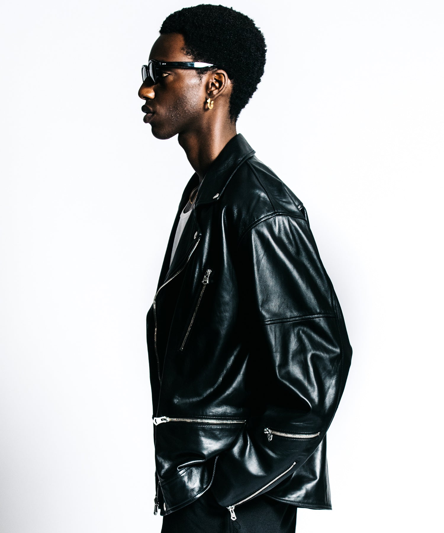 W BIKER SPANISH LAMB LEATHER JACKET