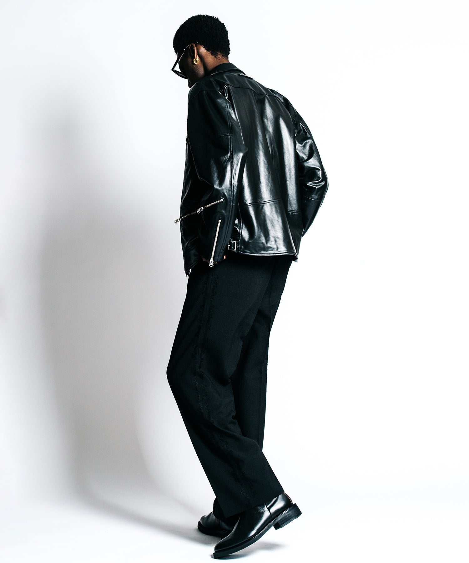 W BIKER SPANISH LAMB LEATHER JACKET