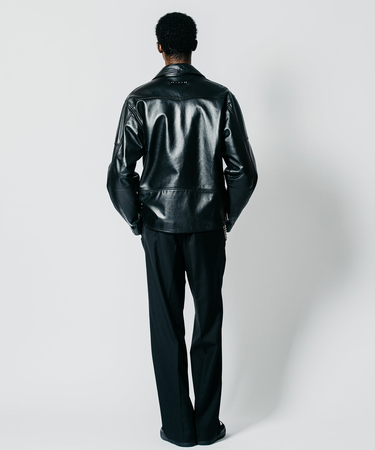 W BIKER SPANISH LAMB LEATHER JACKET