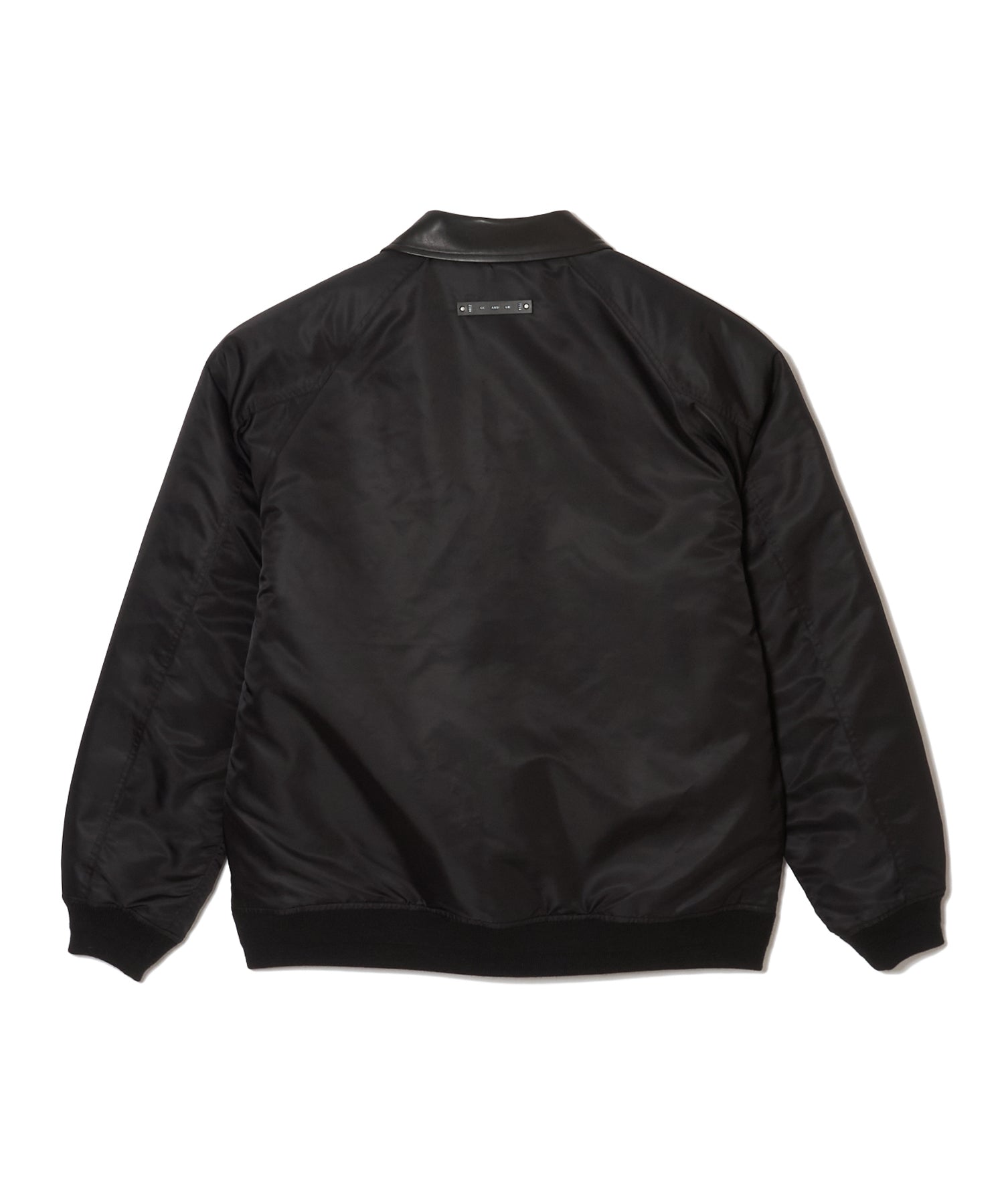 LEATHER COLLAR BOMBER JACKET