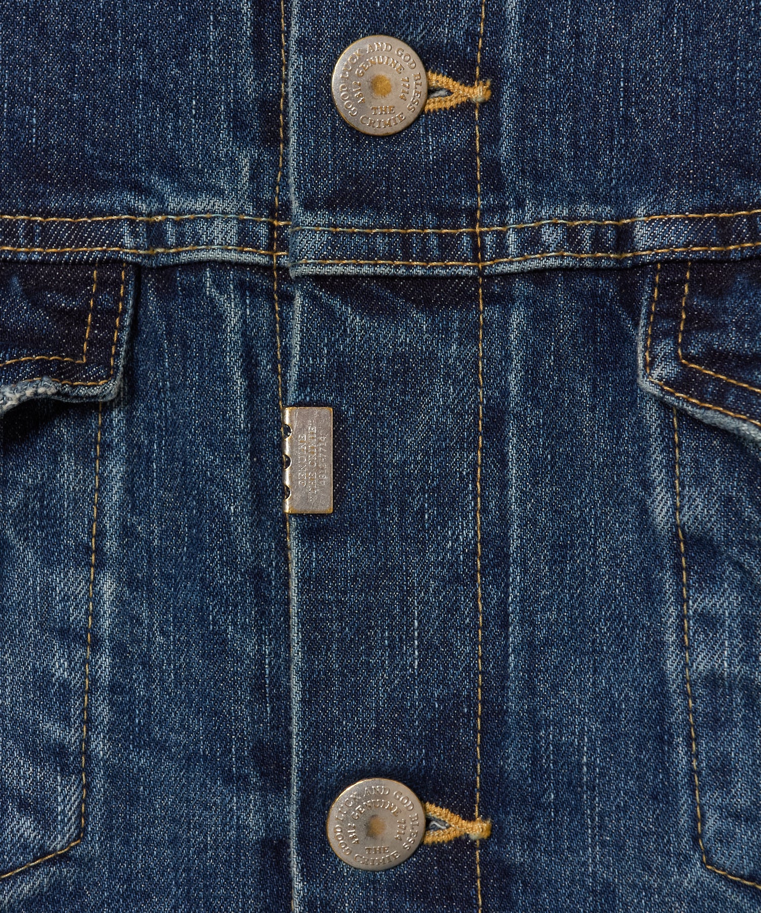 BORN FREE GARAGE USED SELVEDGE STRETCH DENIM JACKET