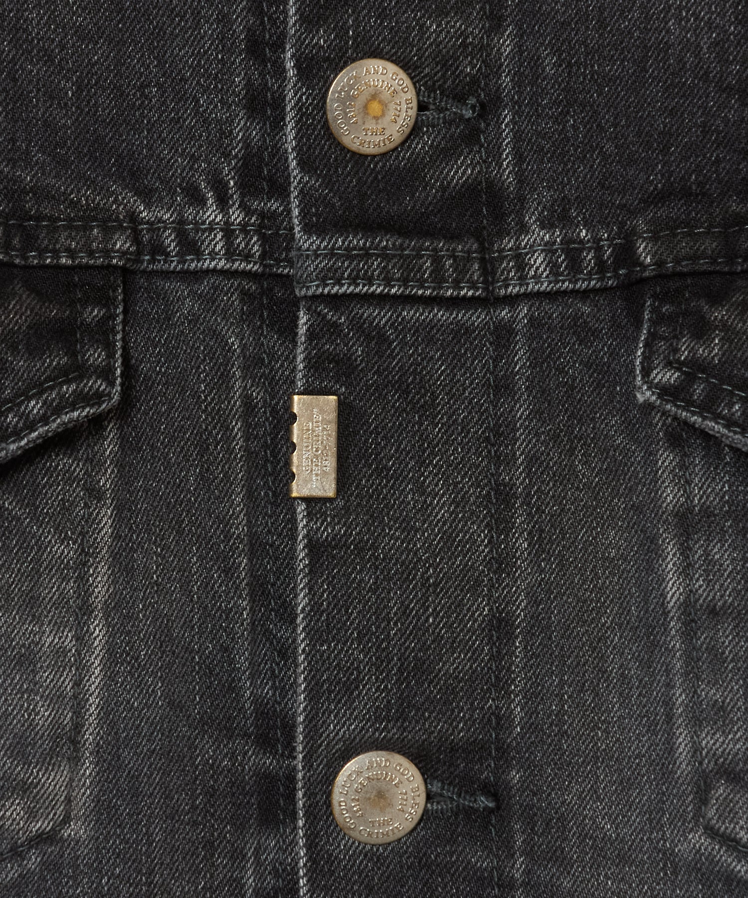 BORN FREE GARAGE USED SELVEDGE STRETCH DENIM JACKET