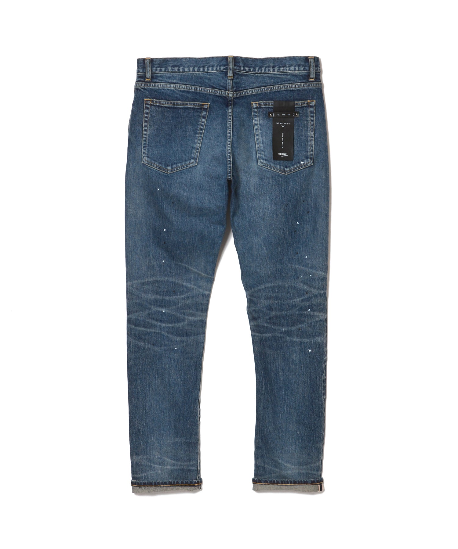 BORN FREE GARAGE USED SELVEDGE STRETCH JEANS