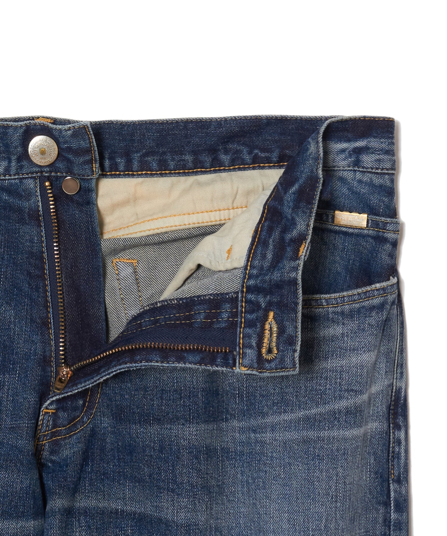 BORN FREE GARAGE USED SELVEDGE STRETCH JEANS