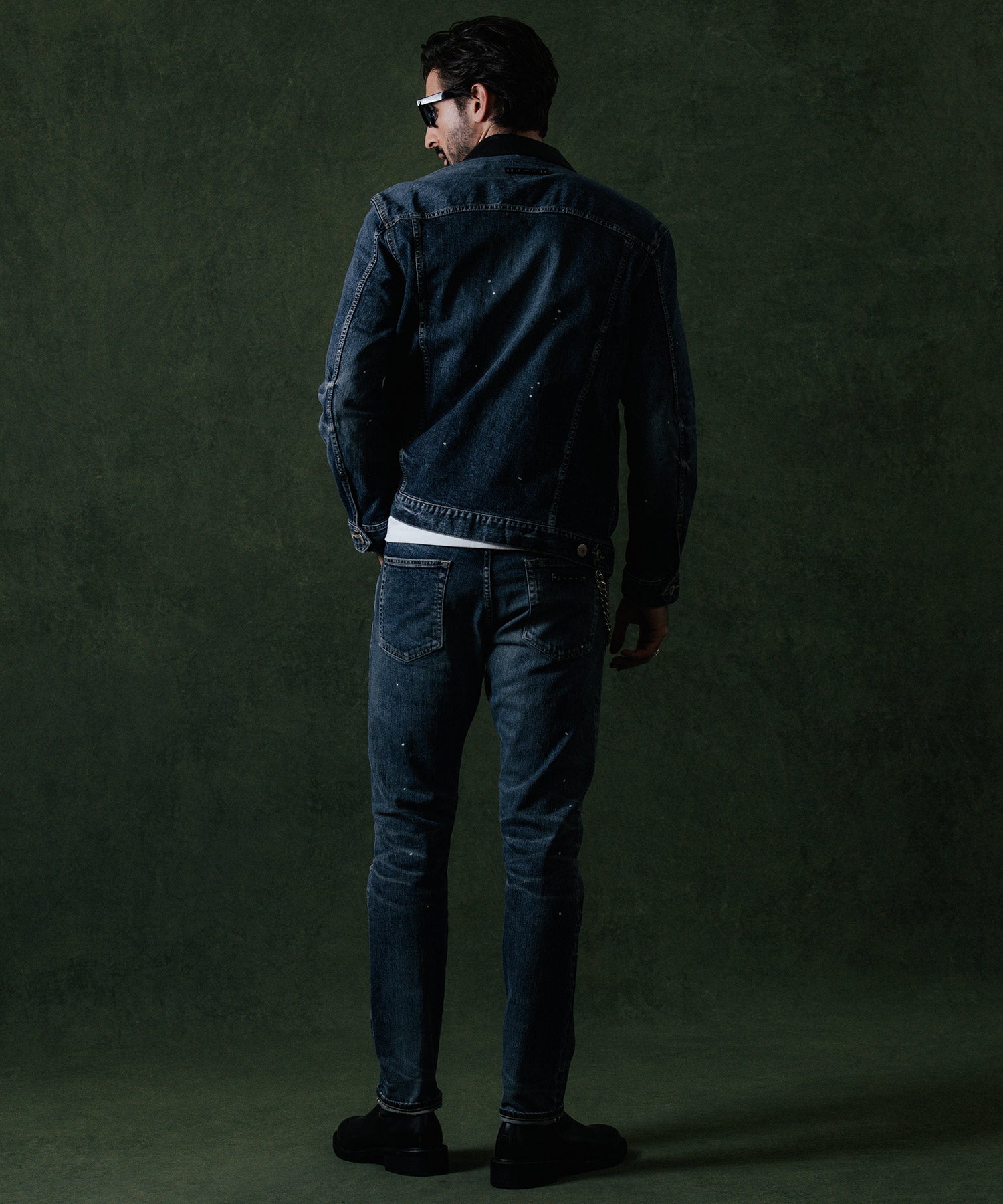 BORN FREE GARAGE USED SELVEDGE STRETCH JEANS