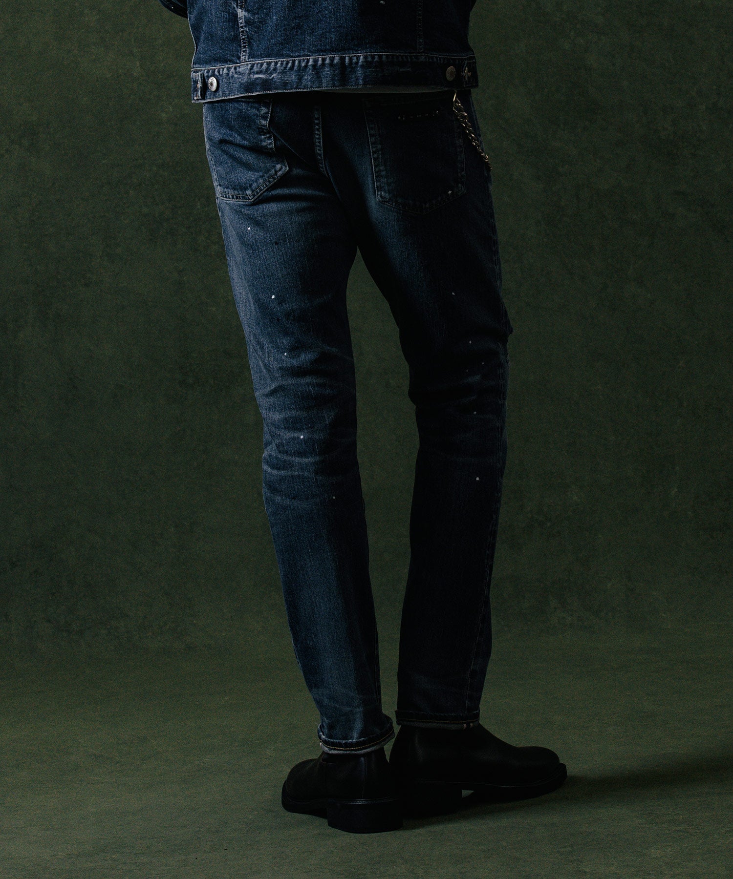 BORN FREE GARAGE USED SELVEDGE STRETCH JEANS